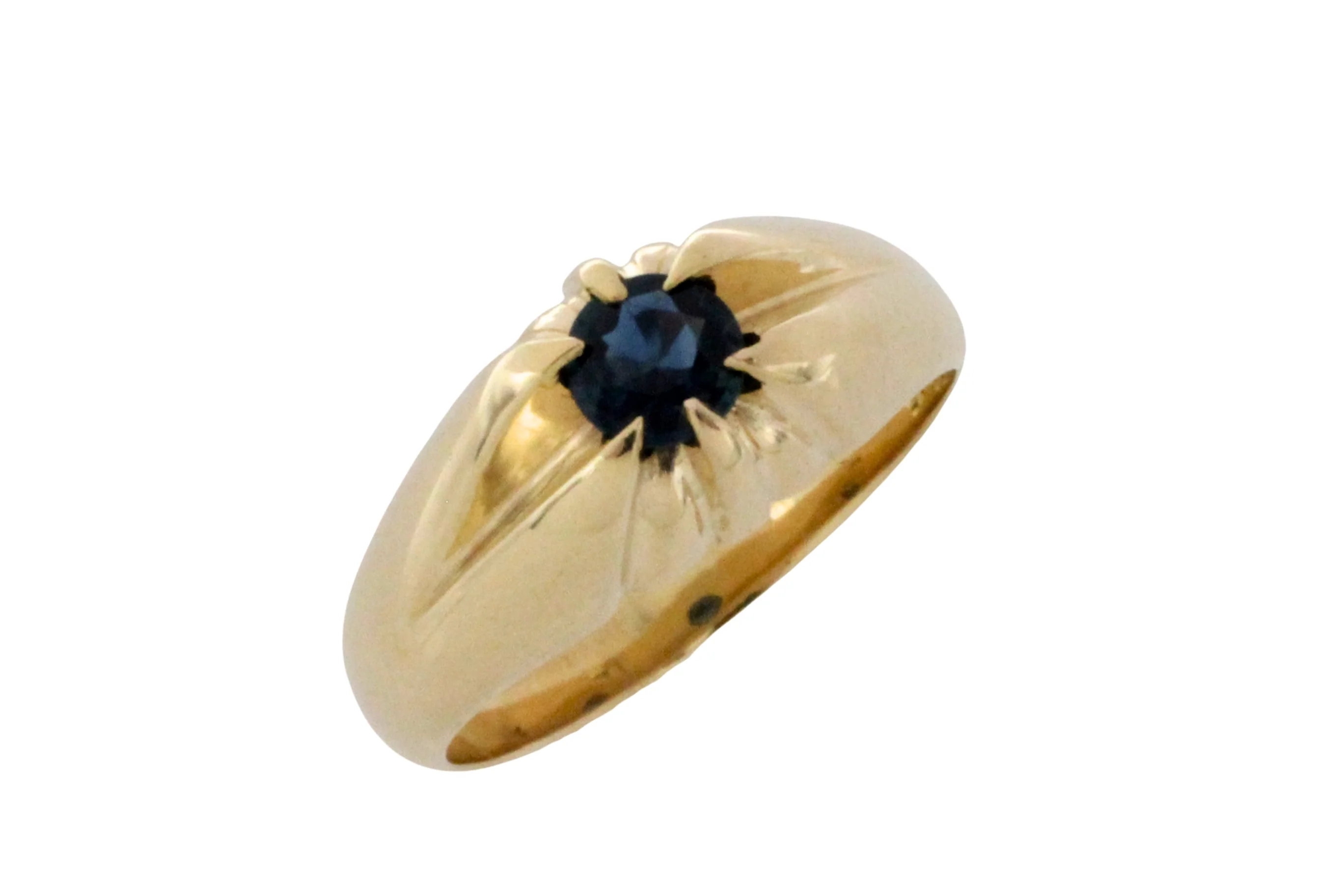 14 carat gold ring with sapphire - Image 2