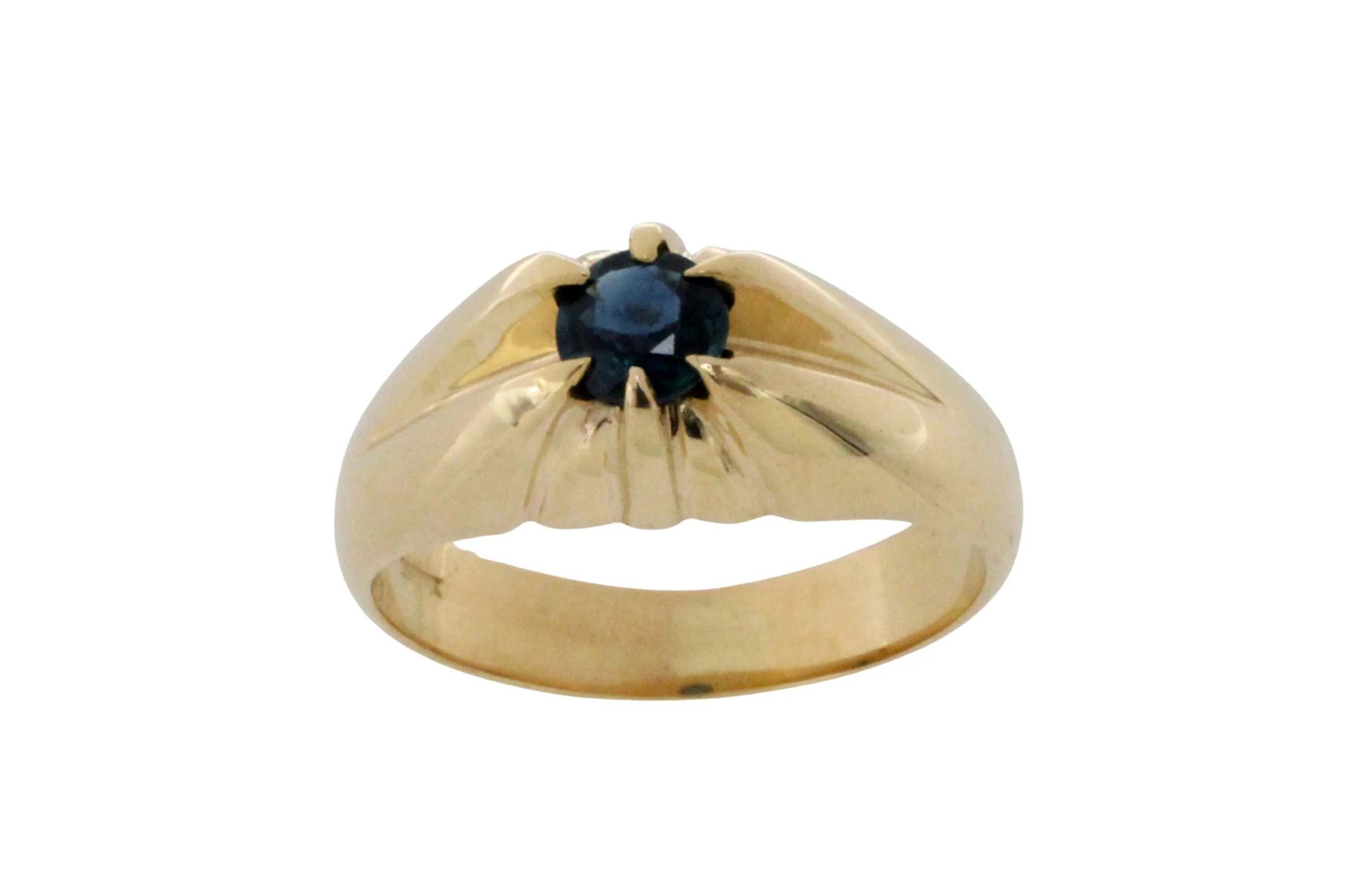 14 carat gold ring with sapphire - Image 3