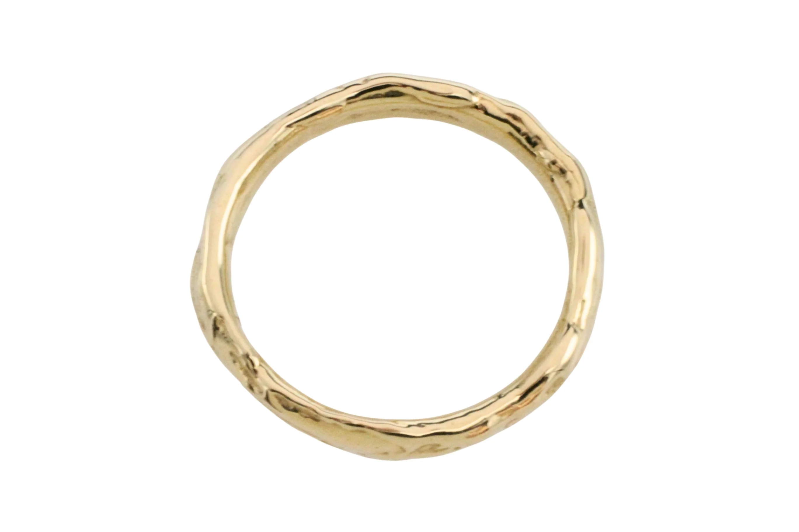 14 carat gold nugget style band - Image 5