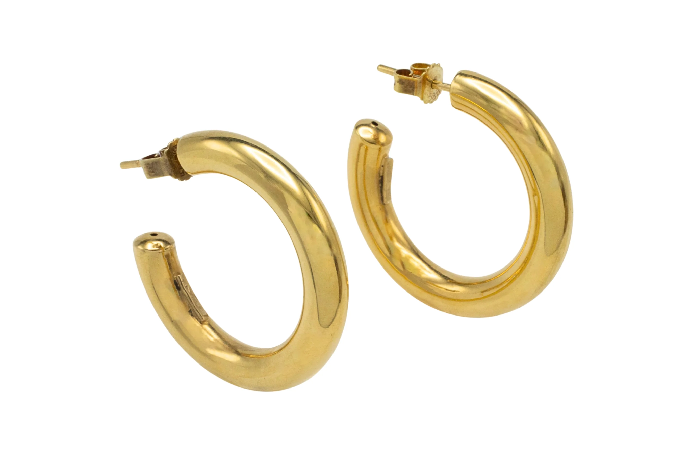 18 carat gold hoop earrings