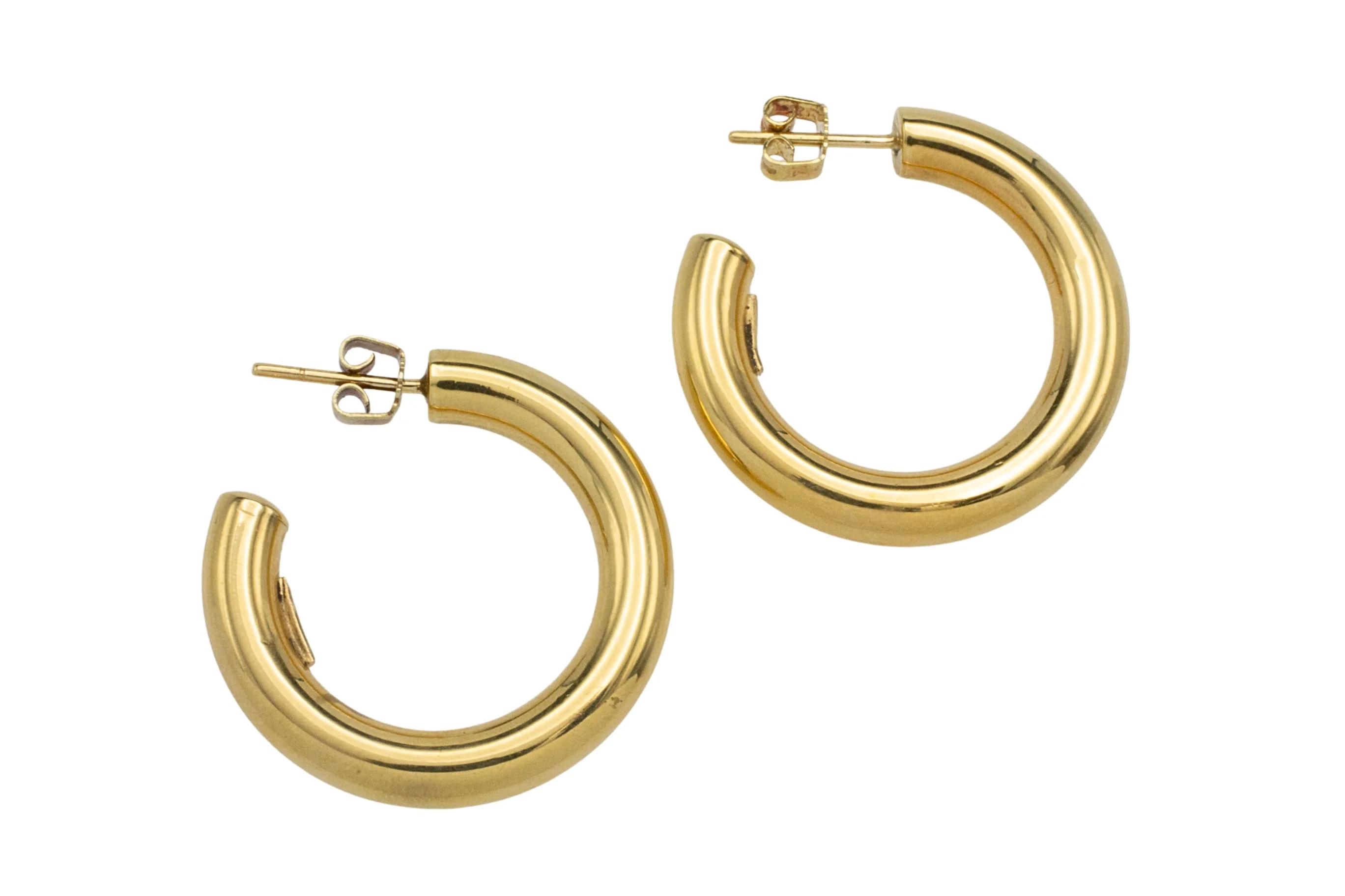 18 carat gold hoop earrings - Image 2