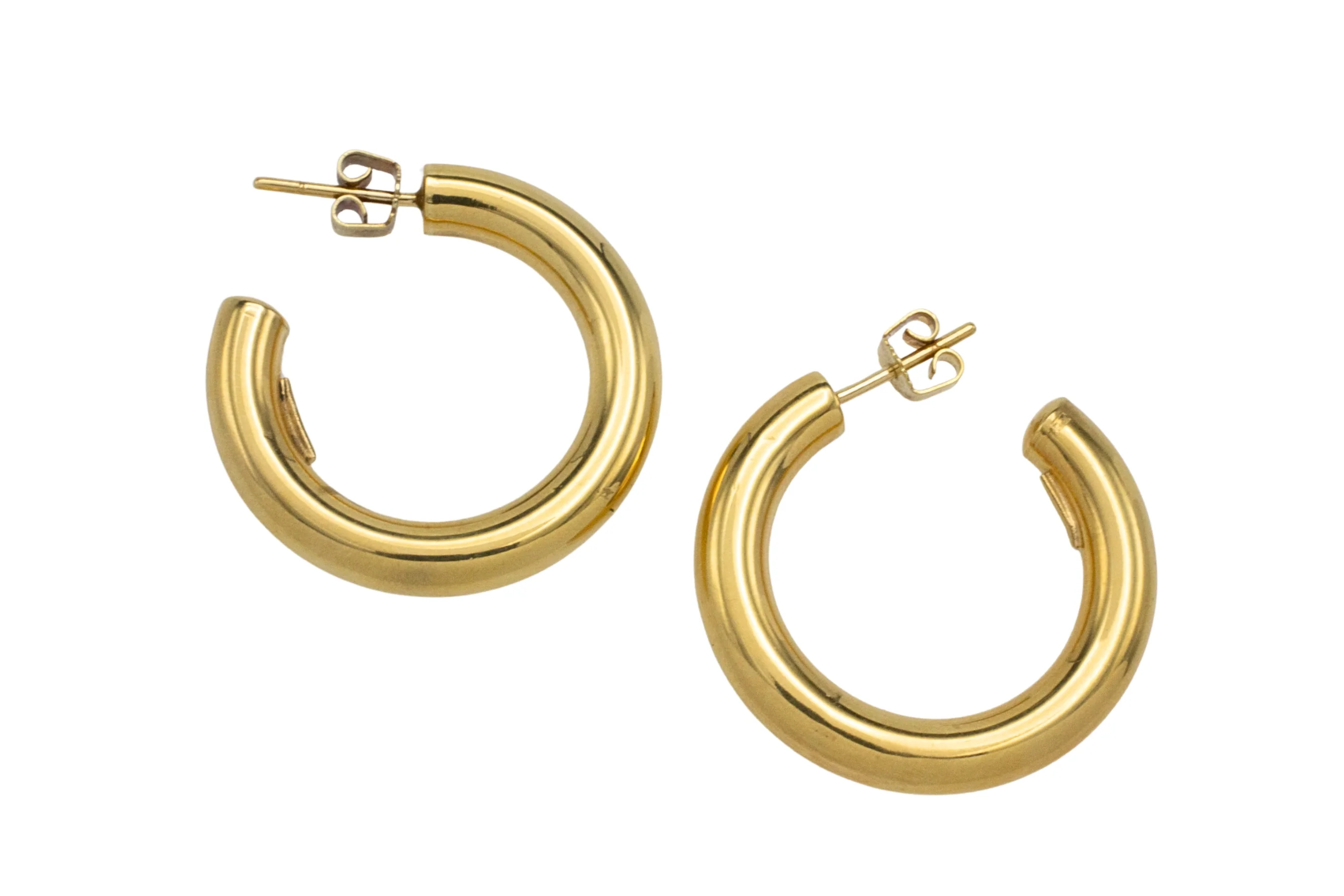 18 carat gold hoop earrings - Image 3