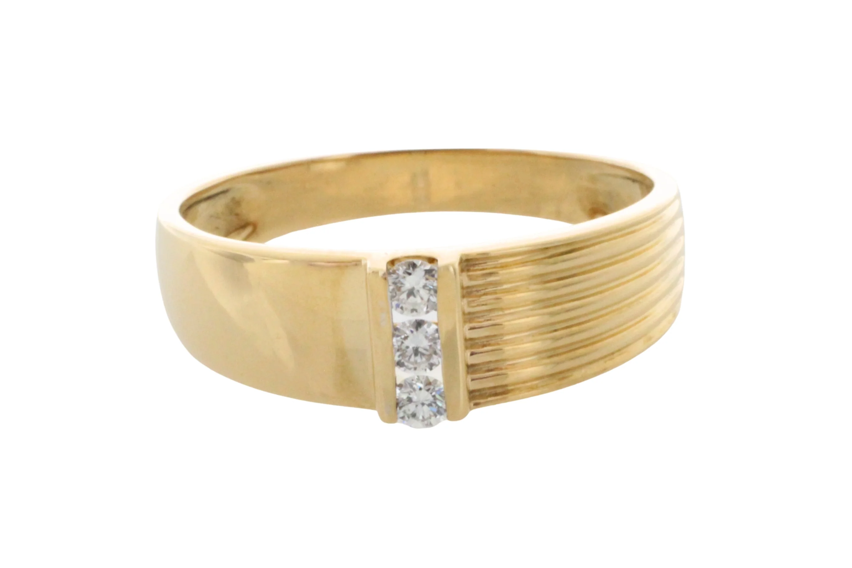 18 carat gold ring with diamonds - Image 2
