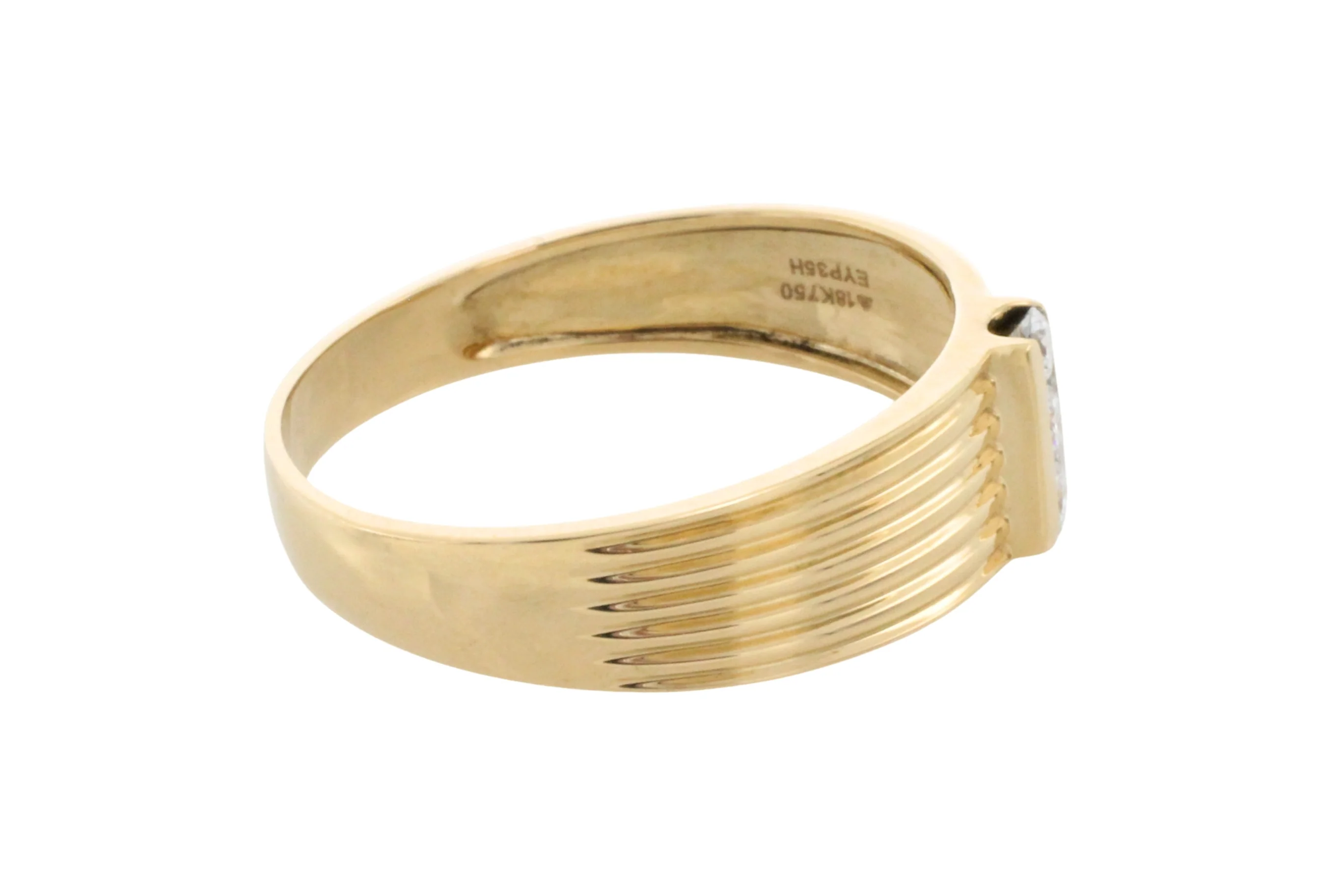 18 carat gold ring with diamonds - Image 4
