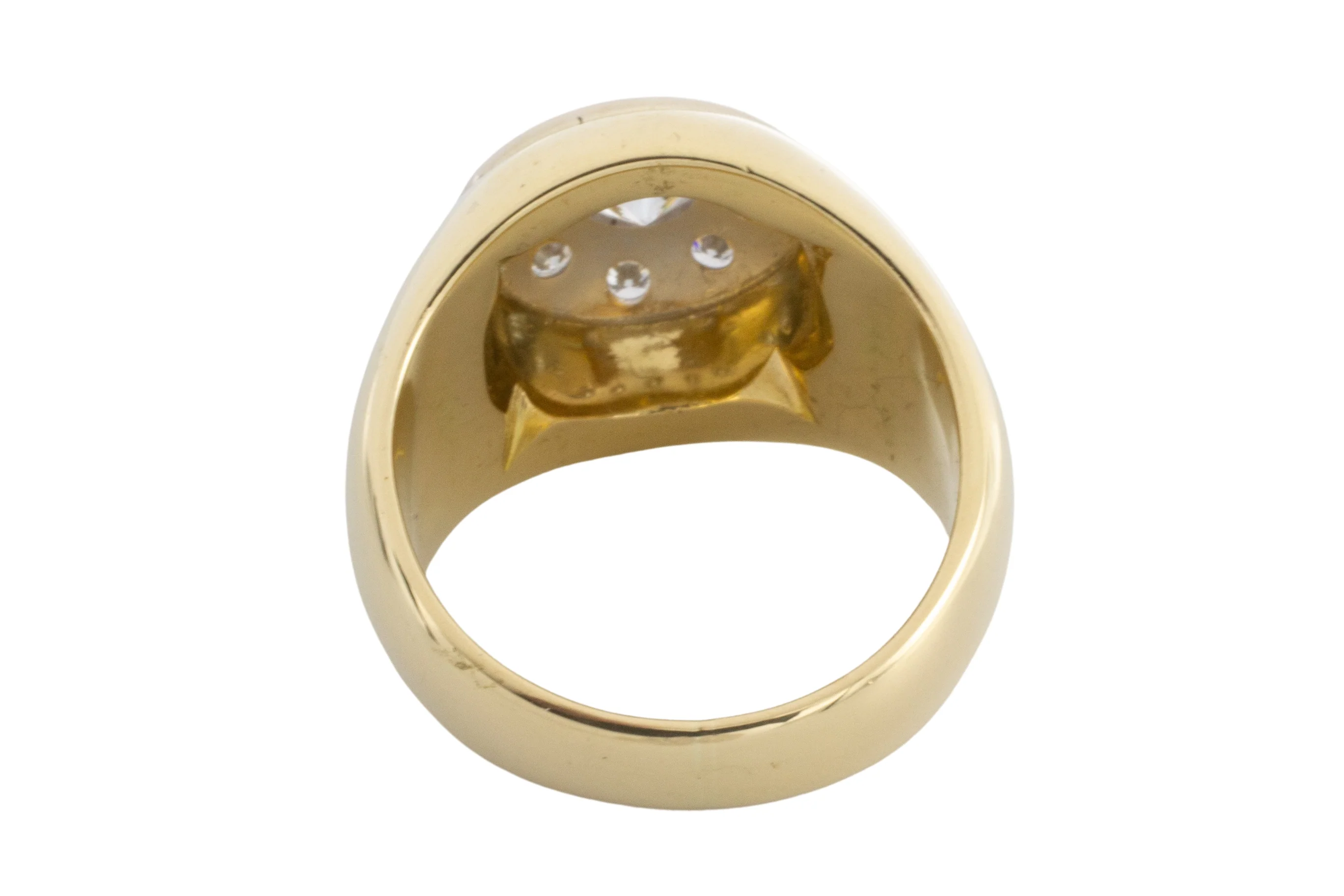18 carat white and yellow gold diamond ring - Image 4