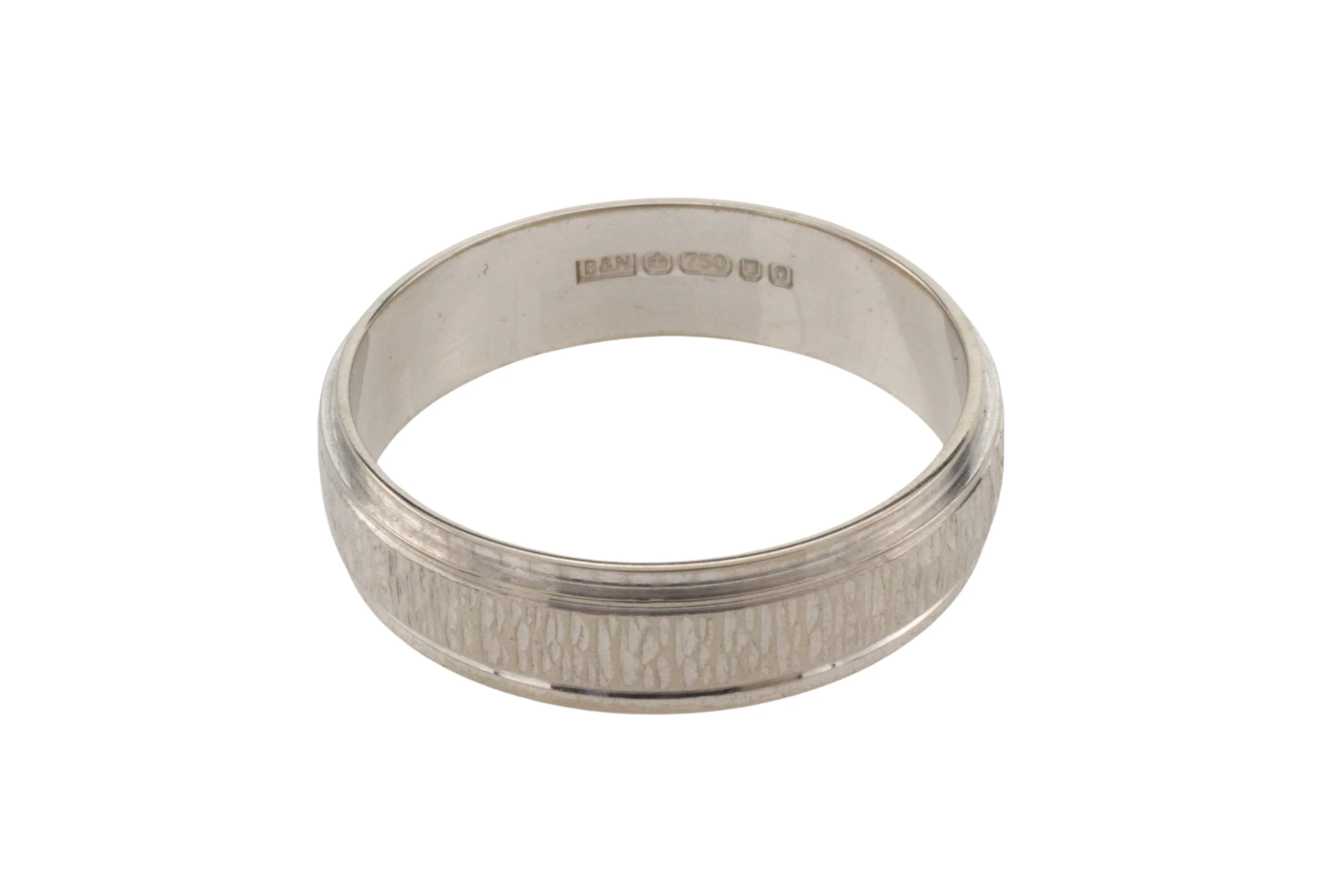18 carat white gold band - Image 3
