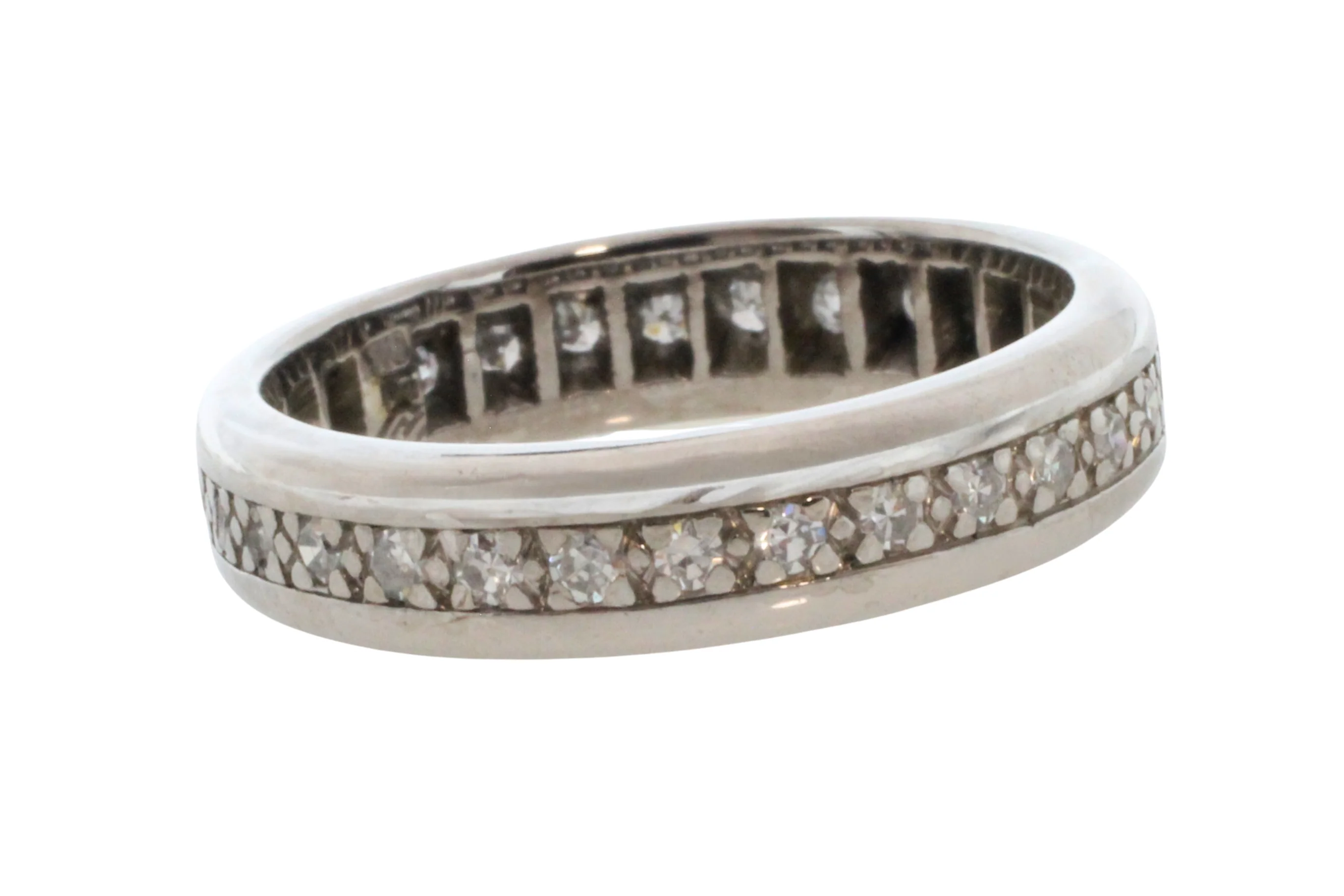 18 carat white gold eternity band with diamonds - Image 4