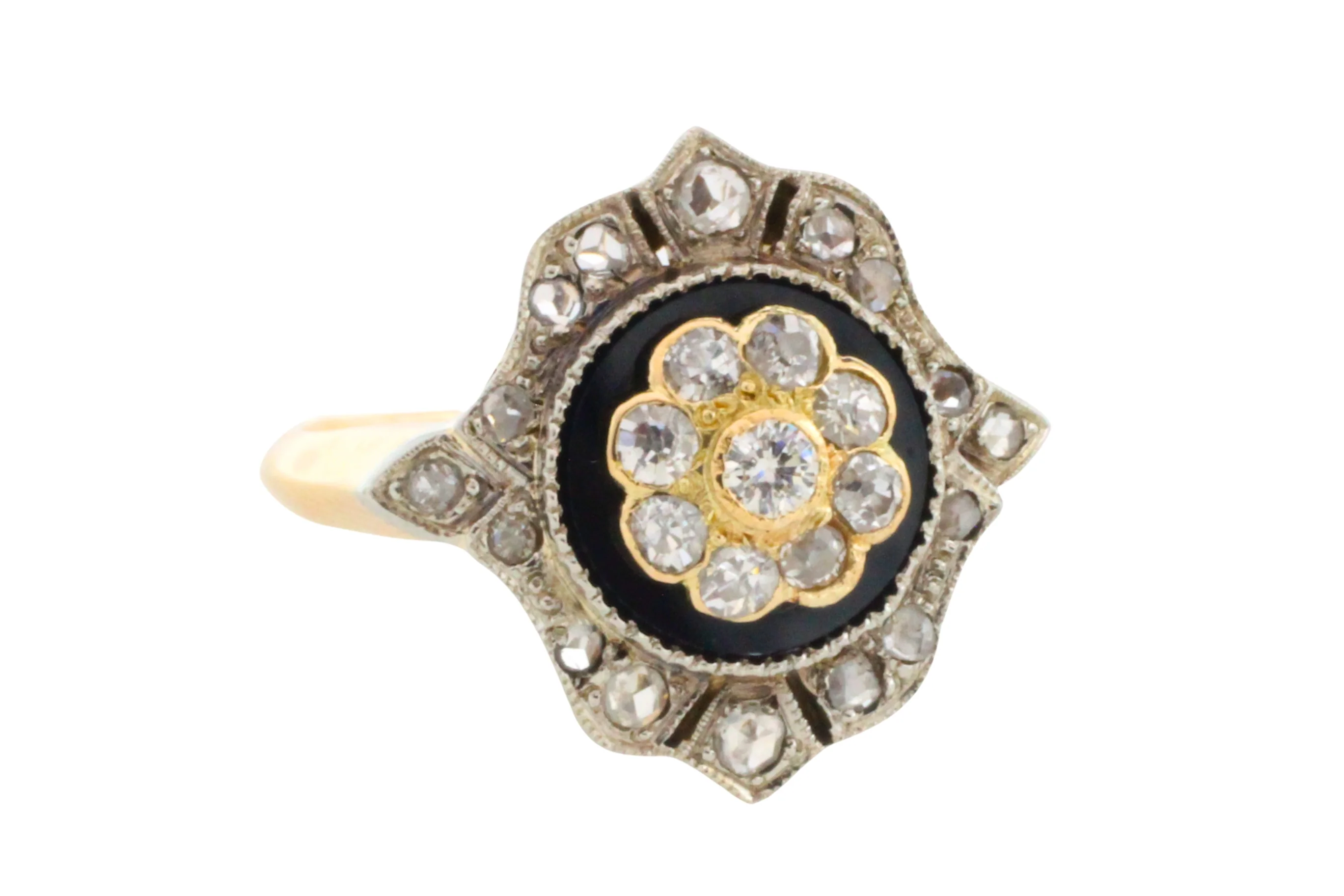 Antique onyx and diamond ring - Image 3