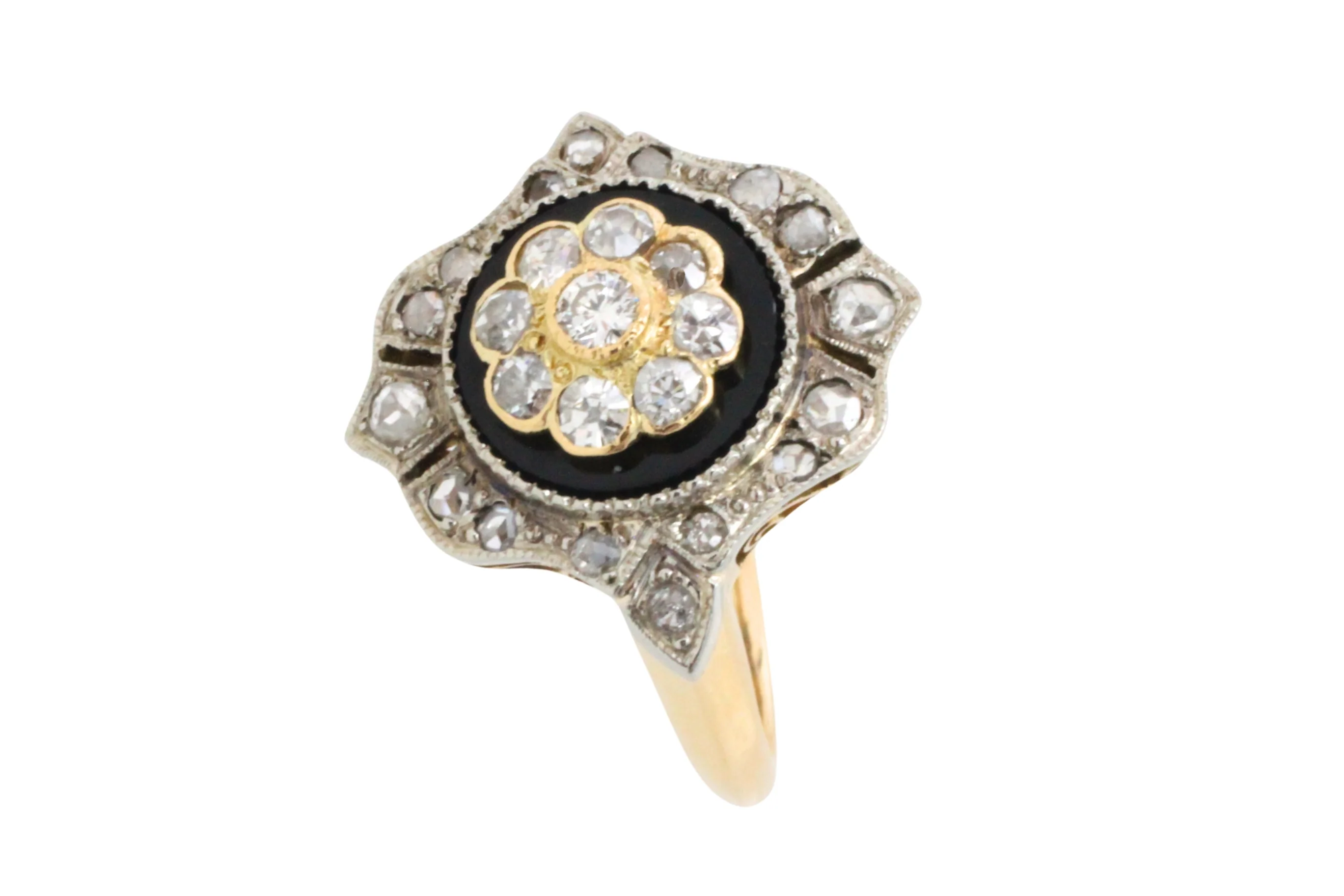Antique onyx and diamond ring - Image 5