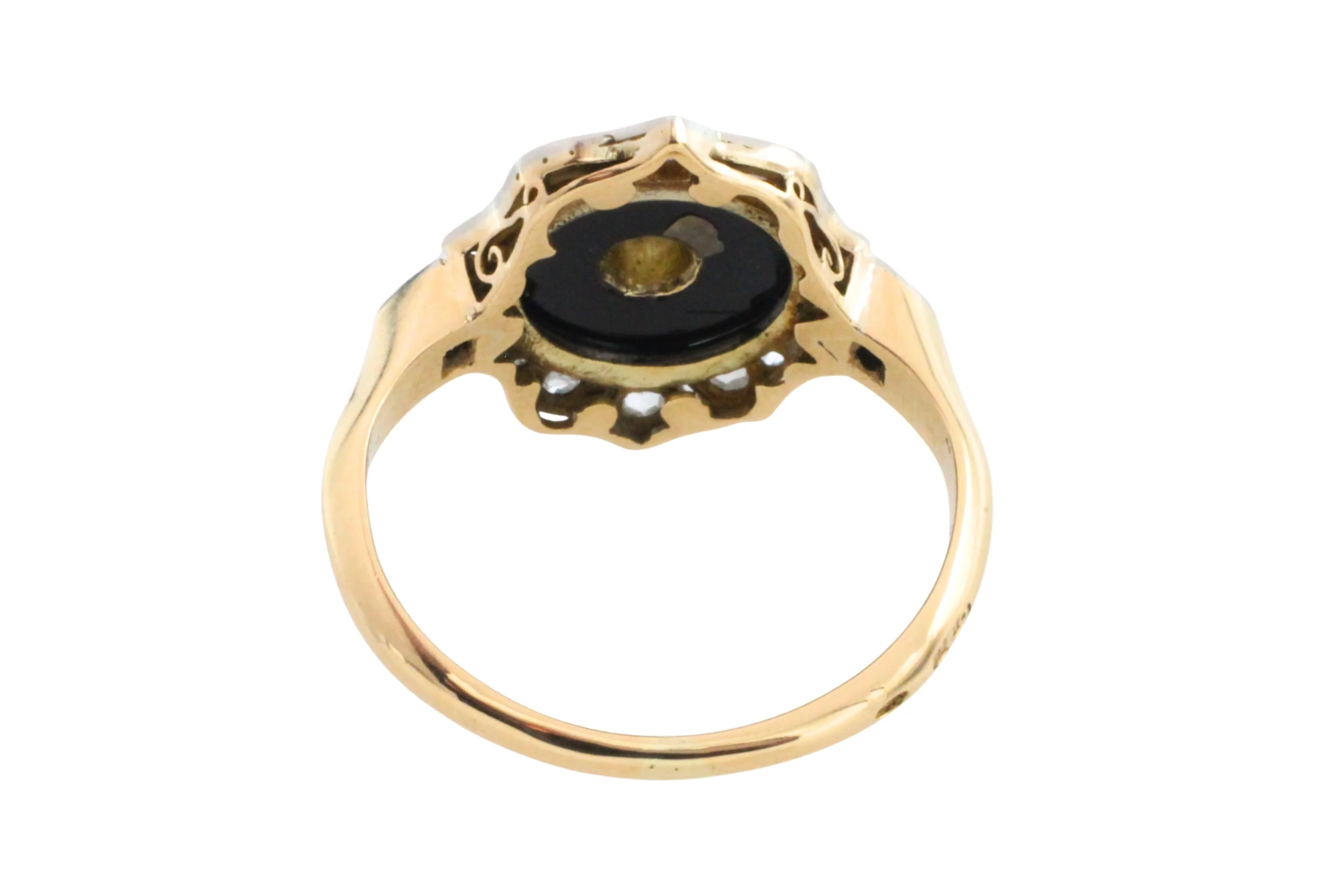 Antique onyx and diamond ring - Image 7