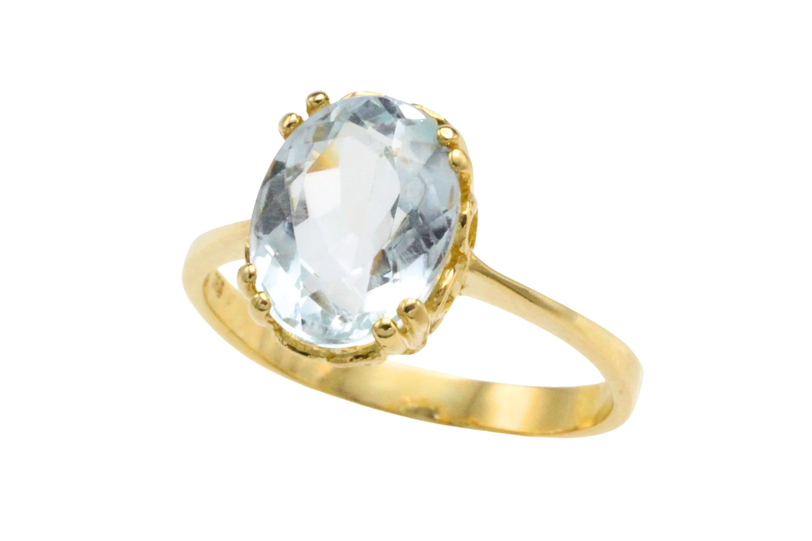 Aquamarine ring in 18 carat gold - Image 2