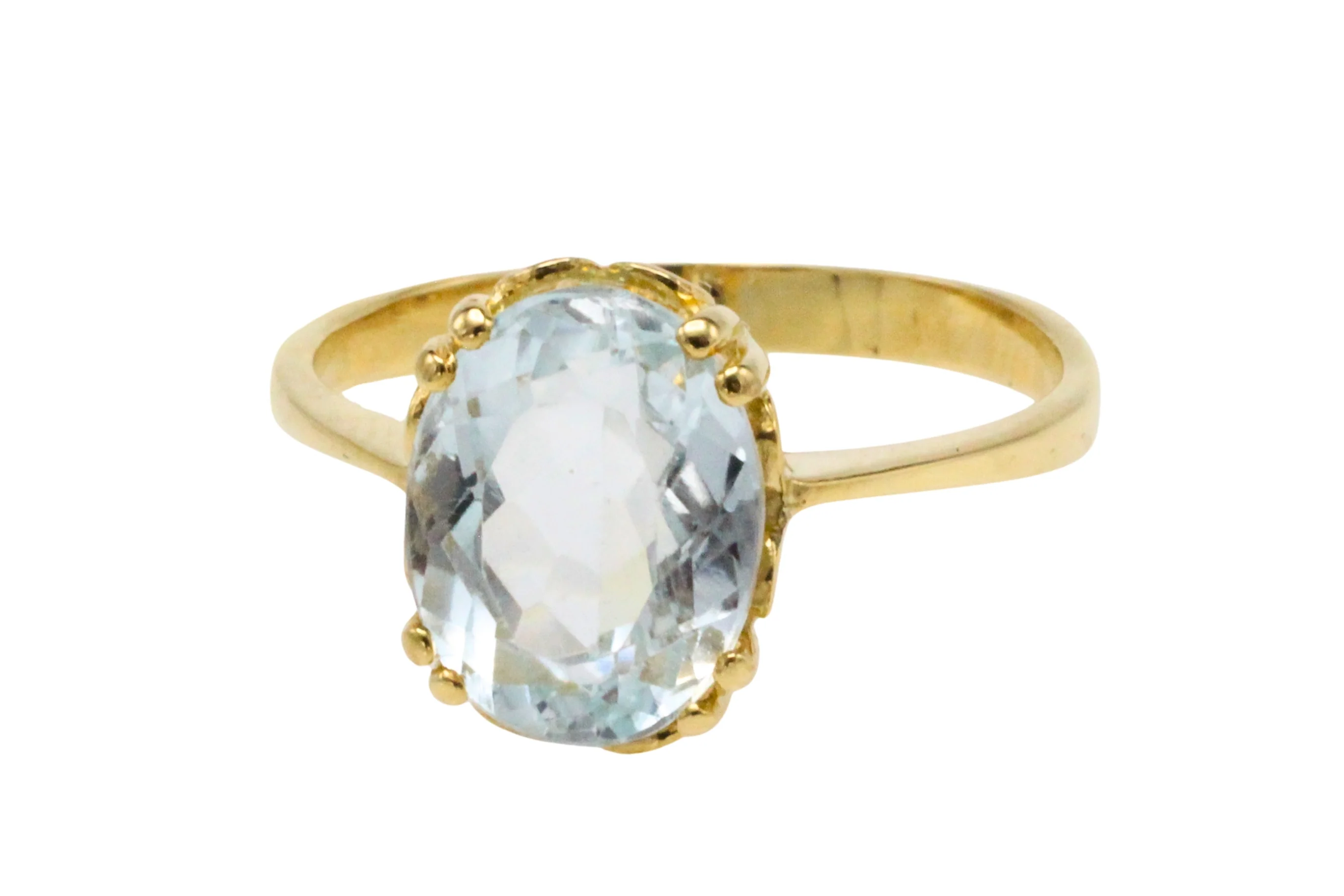 Aquamarine ring in 18 carat gold - Image 3