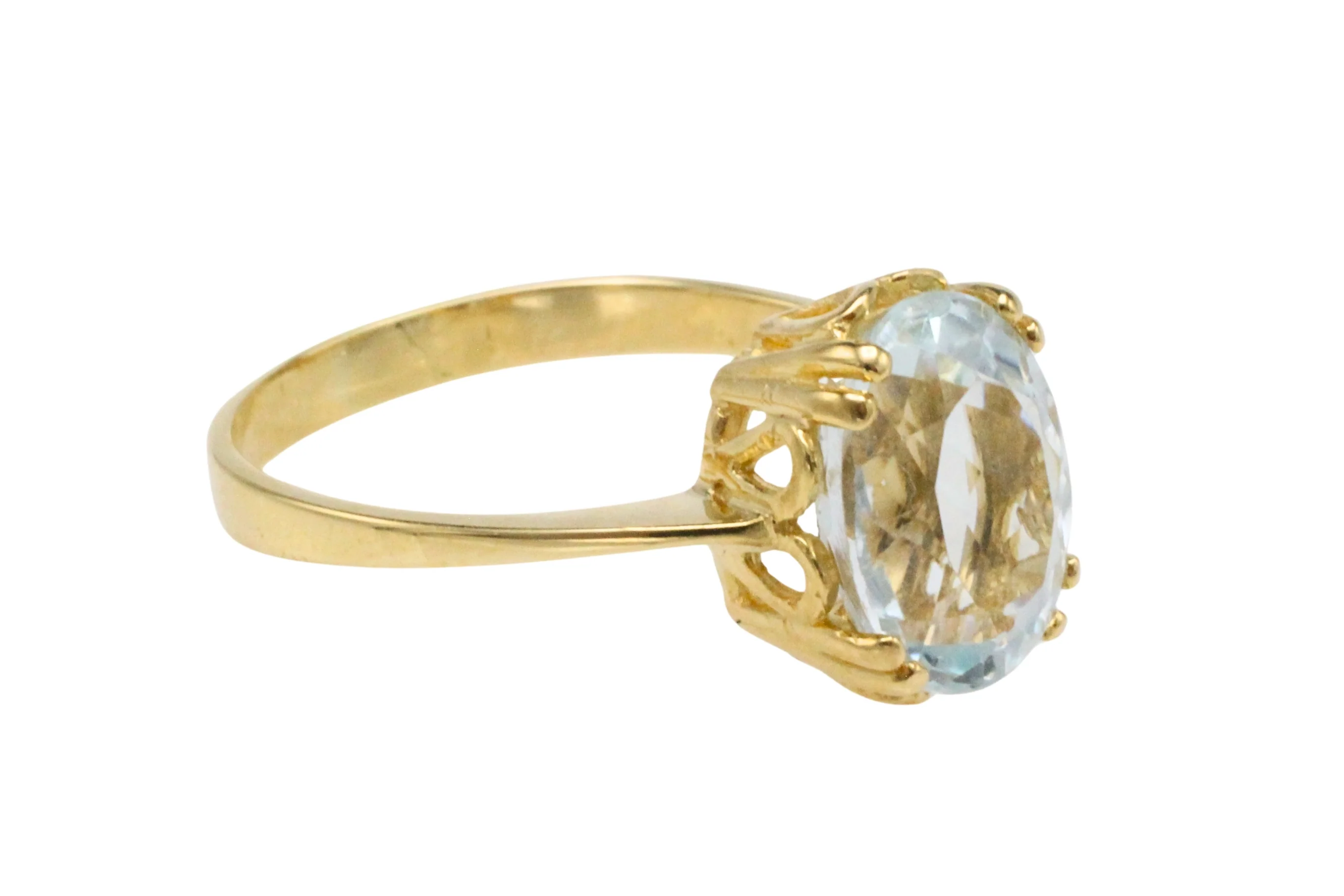 Aquamarine ring in 18 carat gold - Image 4