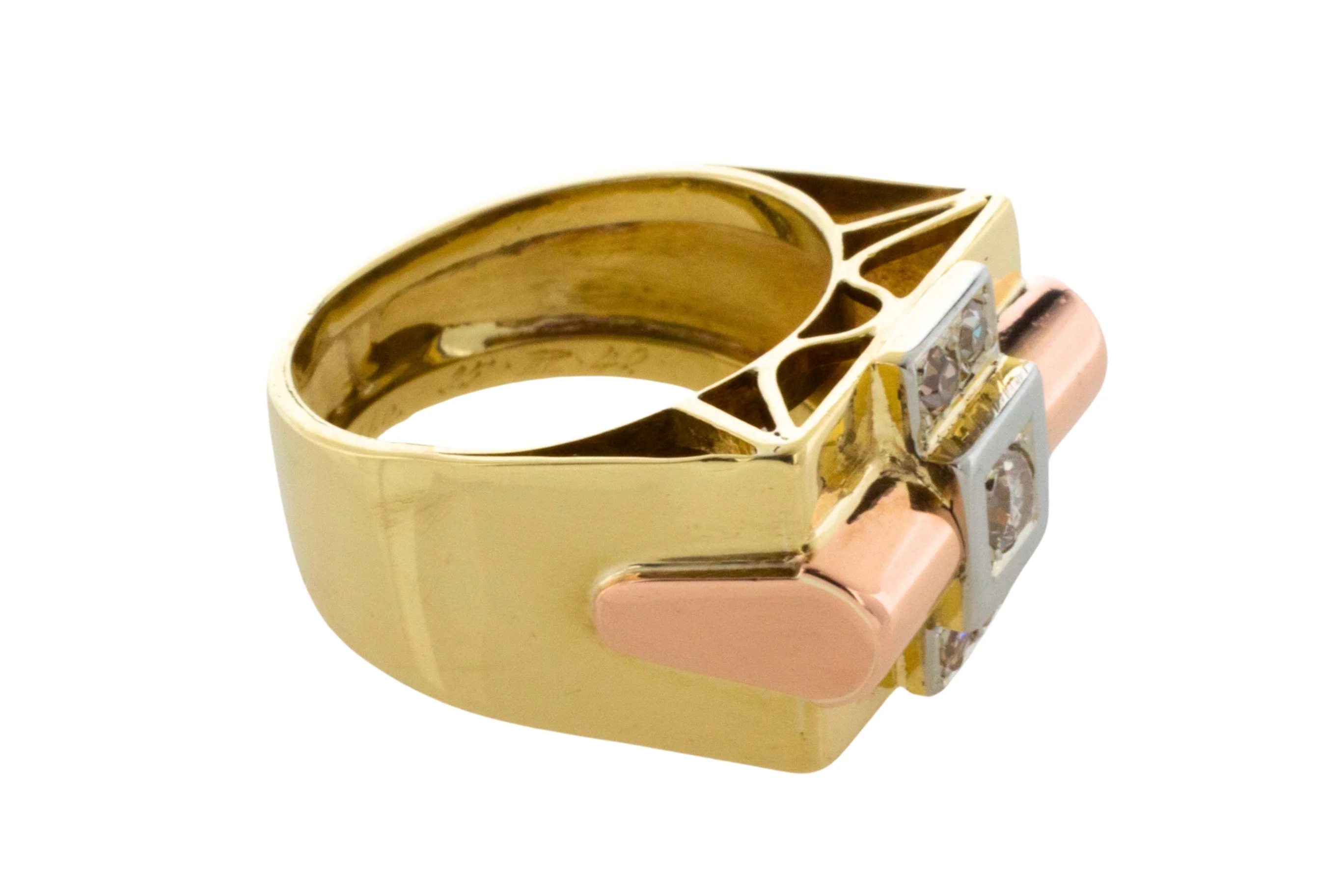 Art Deco tank ring in 18 carat gold - Image 4
