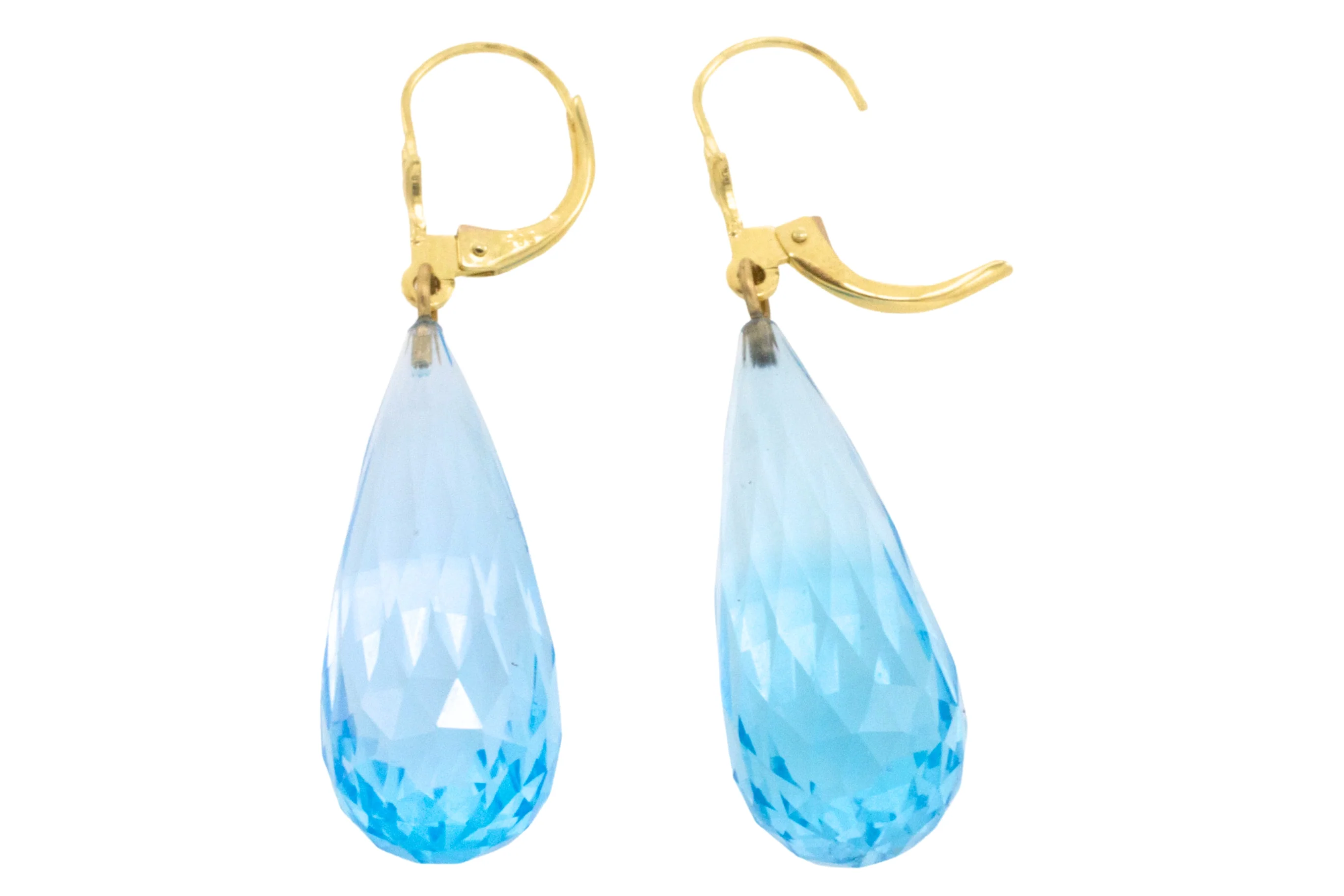 Blue topaz pendant earrings