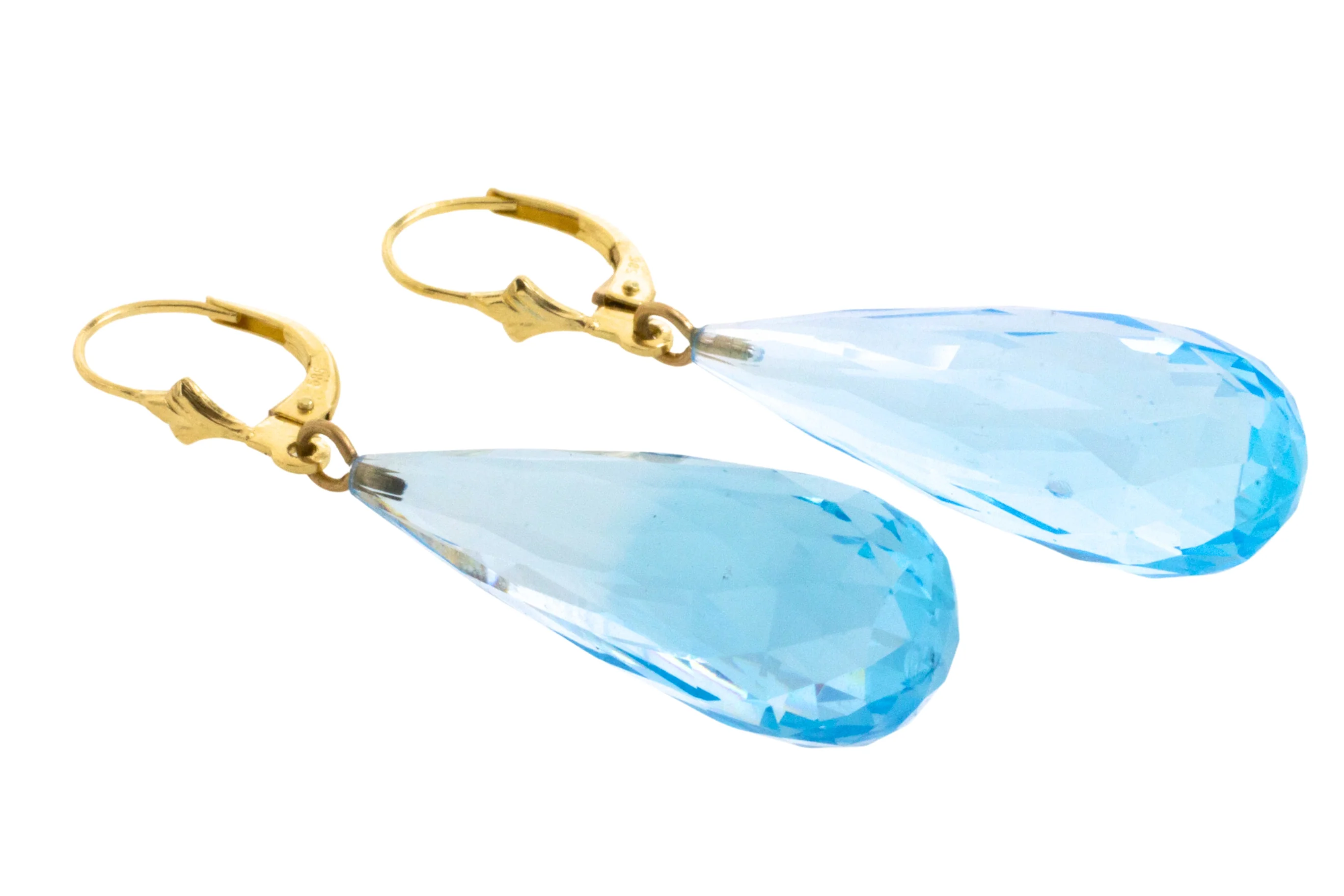 Blue topaz pendant earrings - Image 2