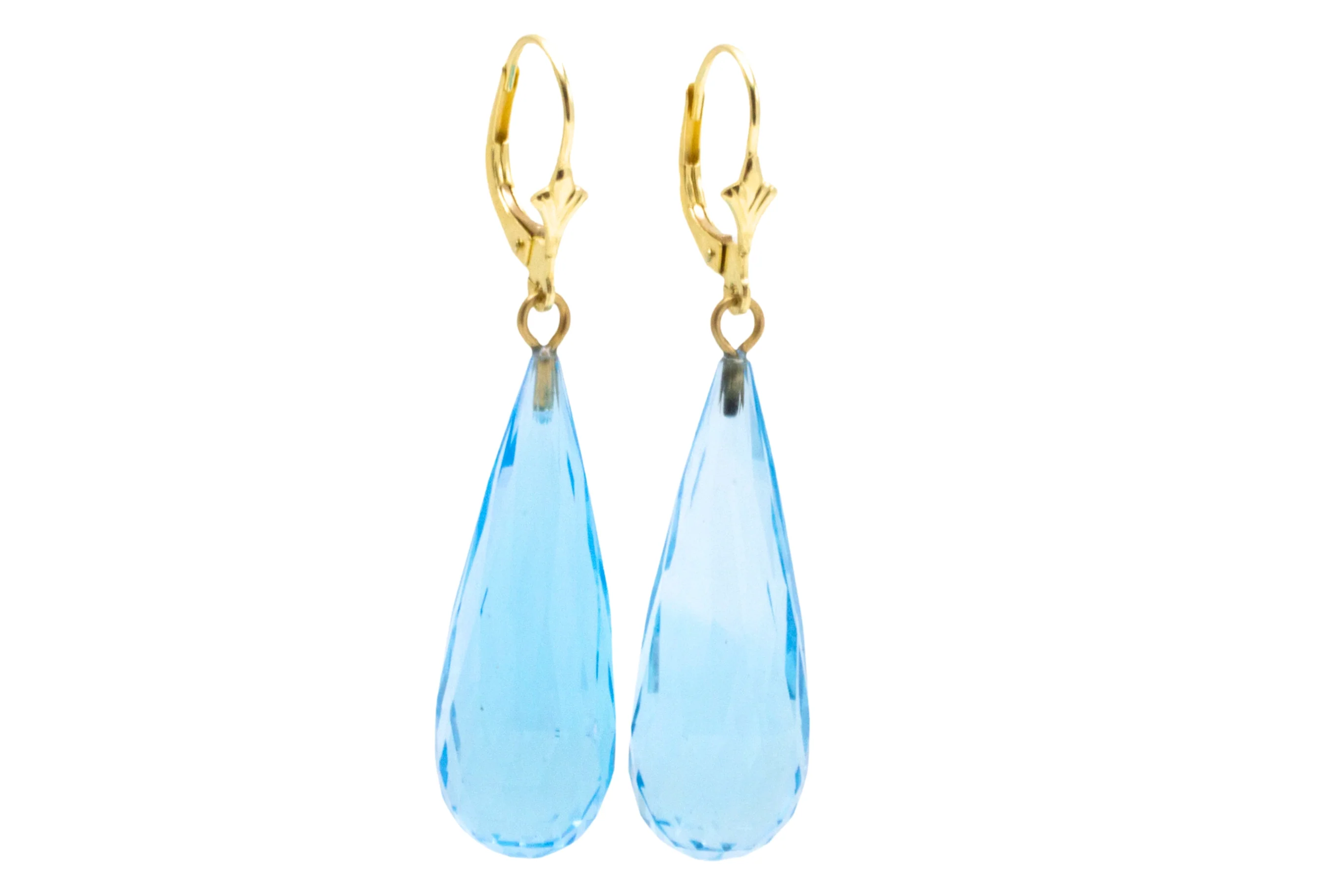 Blue topaz pendant earrings - Image 3