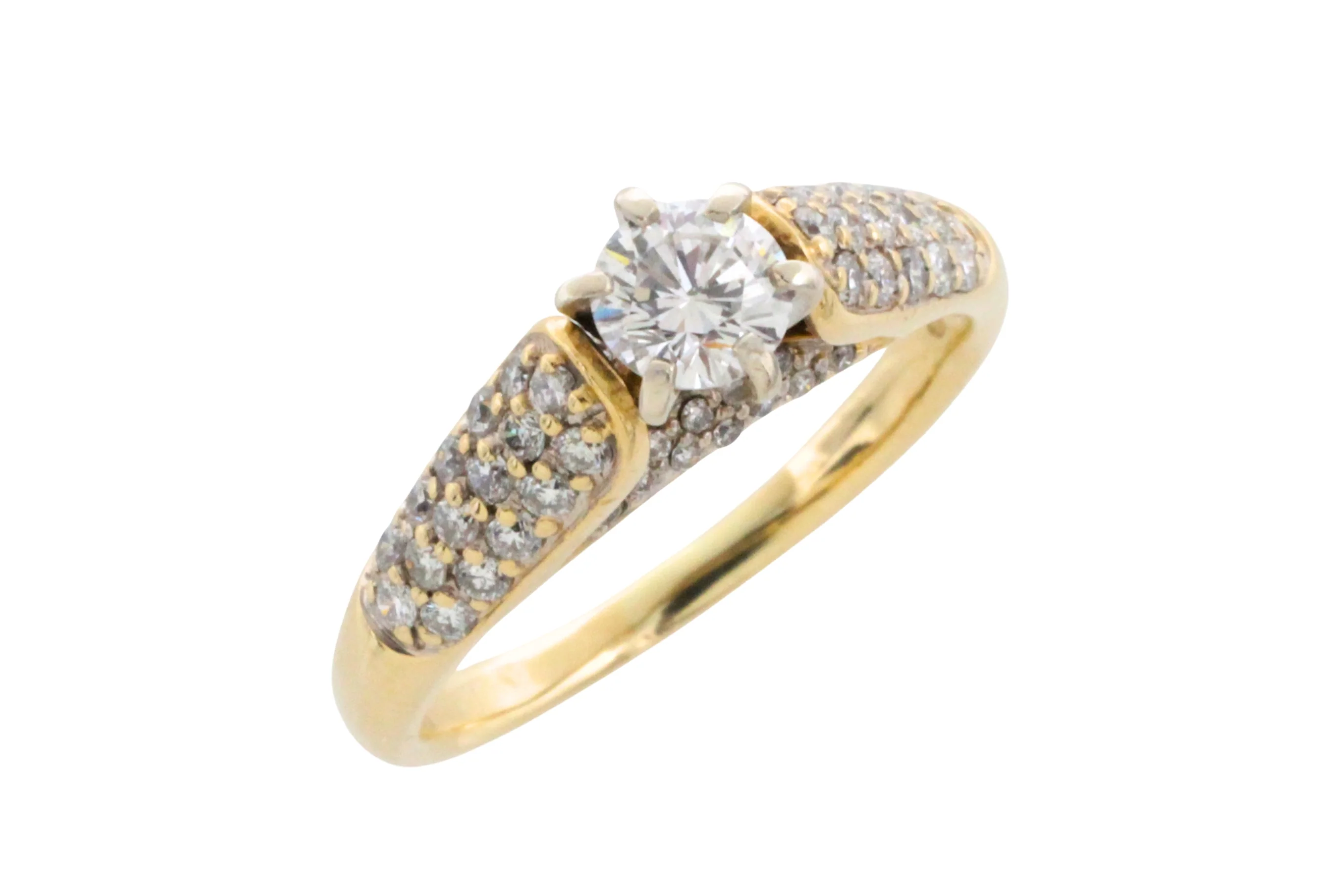 Brilliant cut diamond ring in 14 carat gold - Image 2