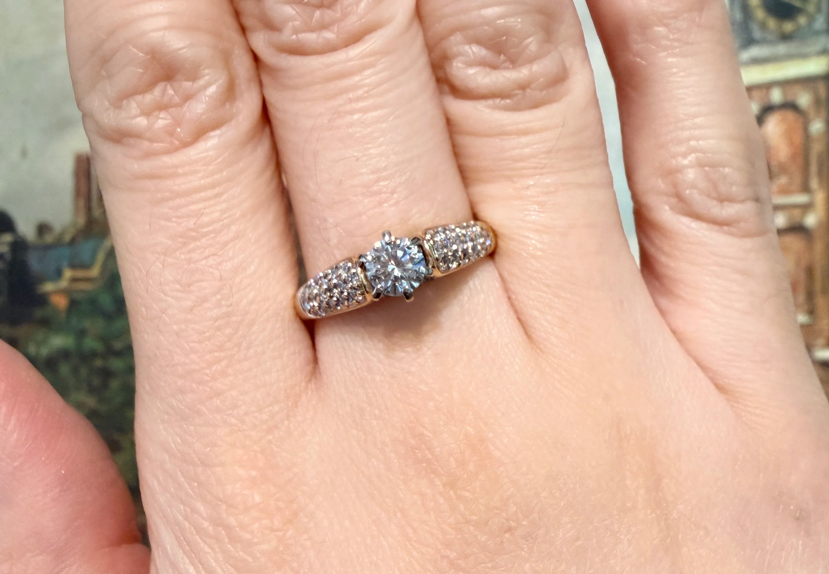 Brilliant cut diamond ring in 14 carat gold - Image 8