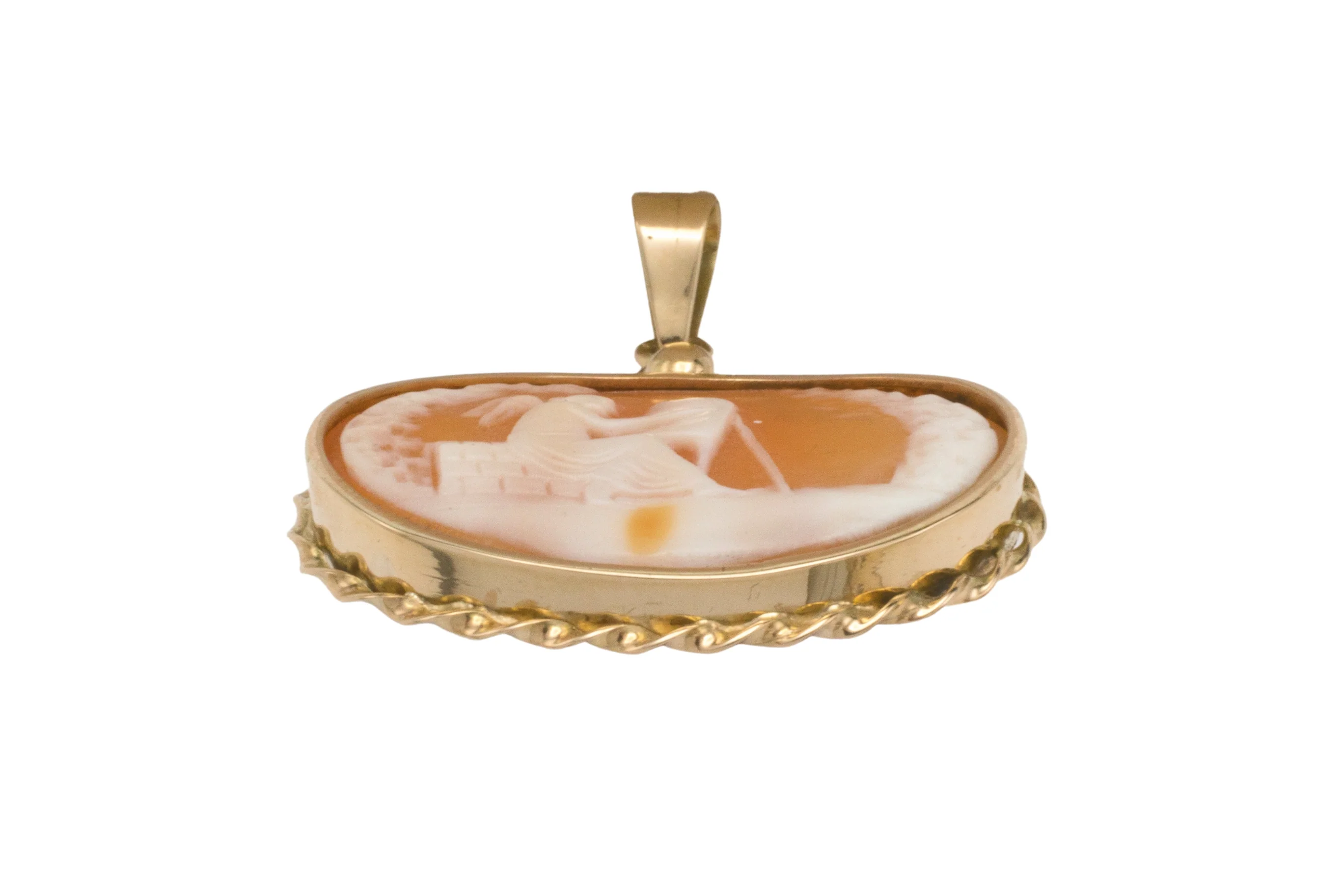 Cameo pendant in 14 carat gold - Image 4