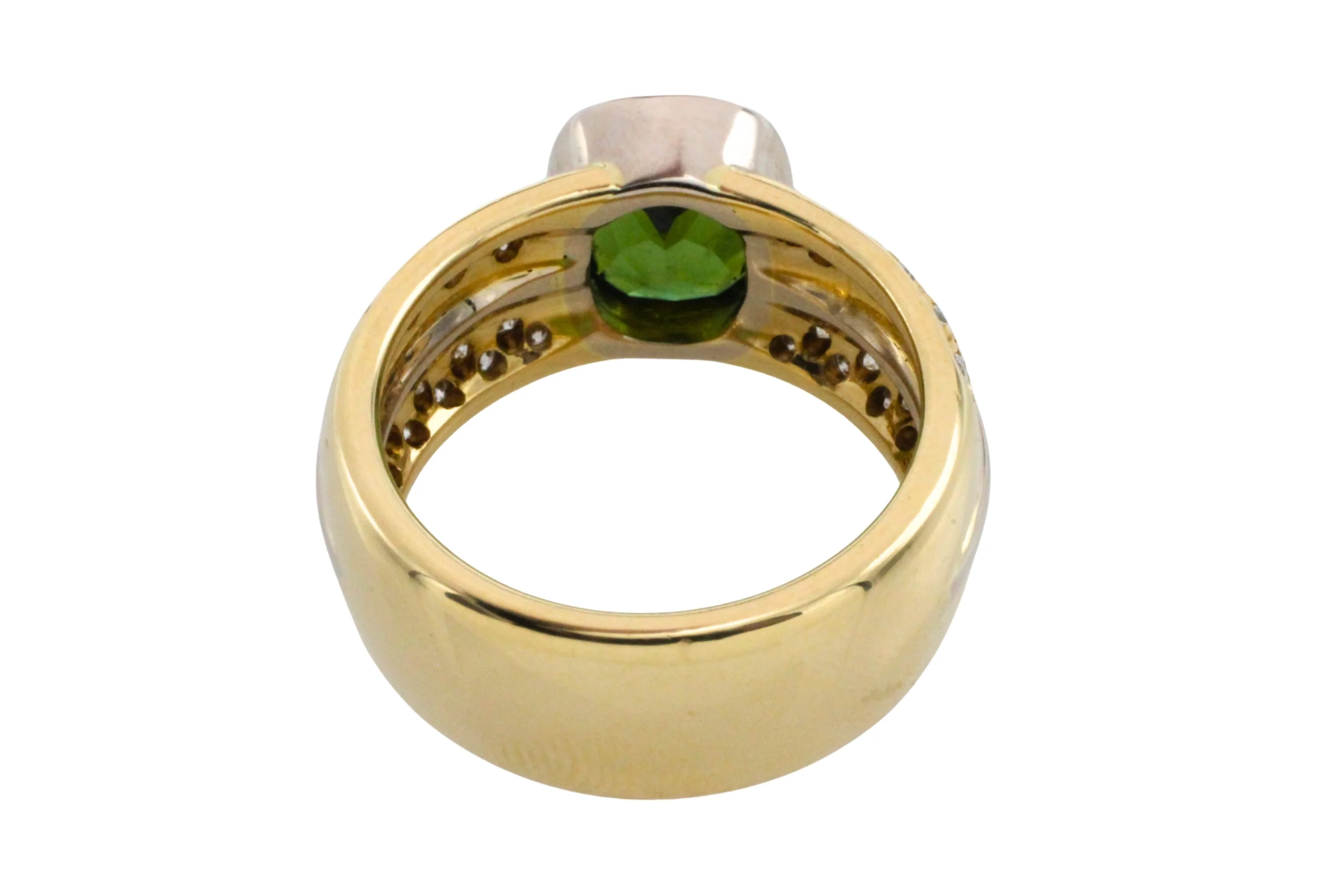 Chrome diopside and diamond ring in 18 carat gold - Image 5