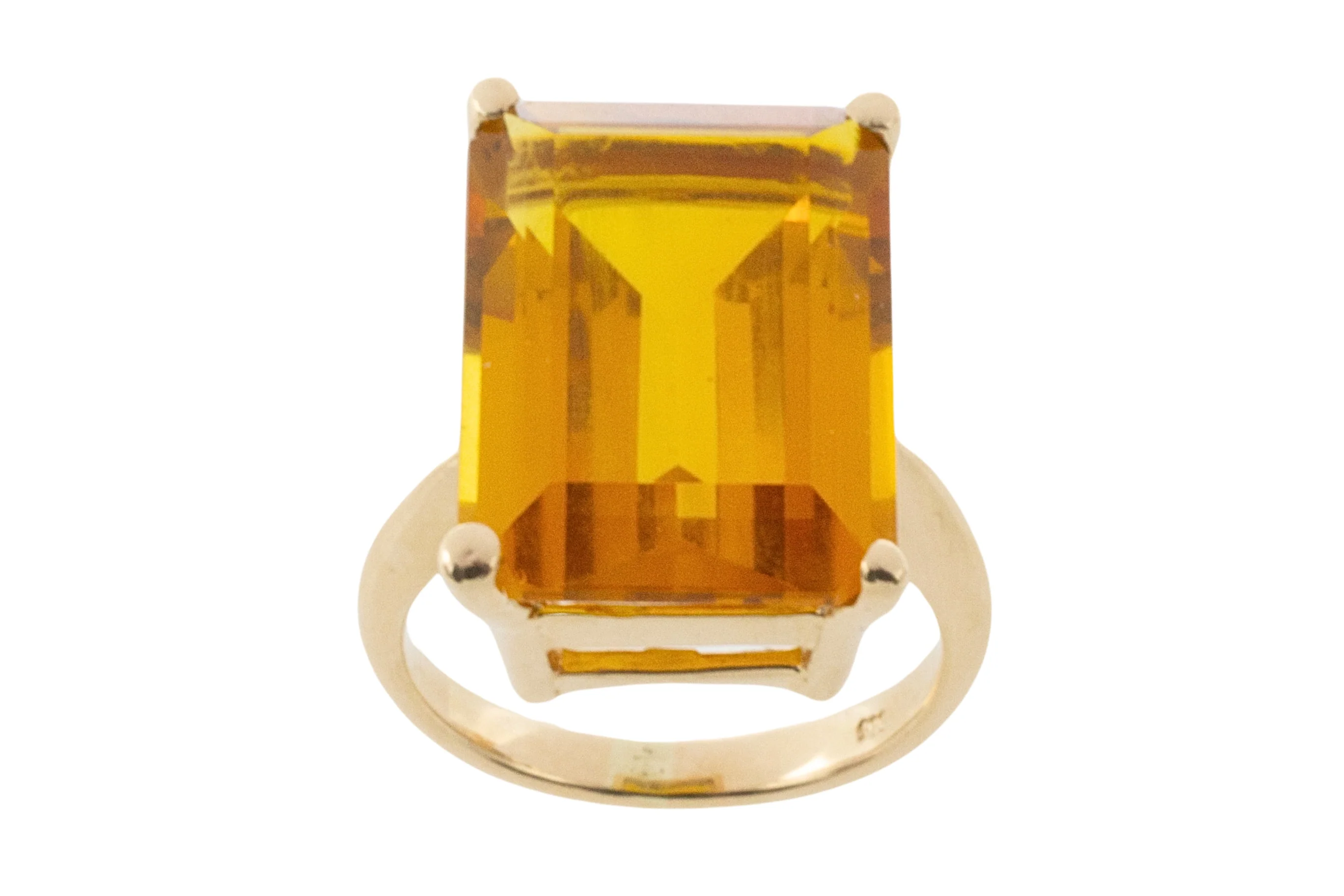 Citrine ring in 14 carat gold - Image 3