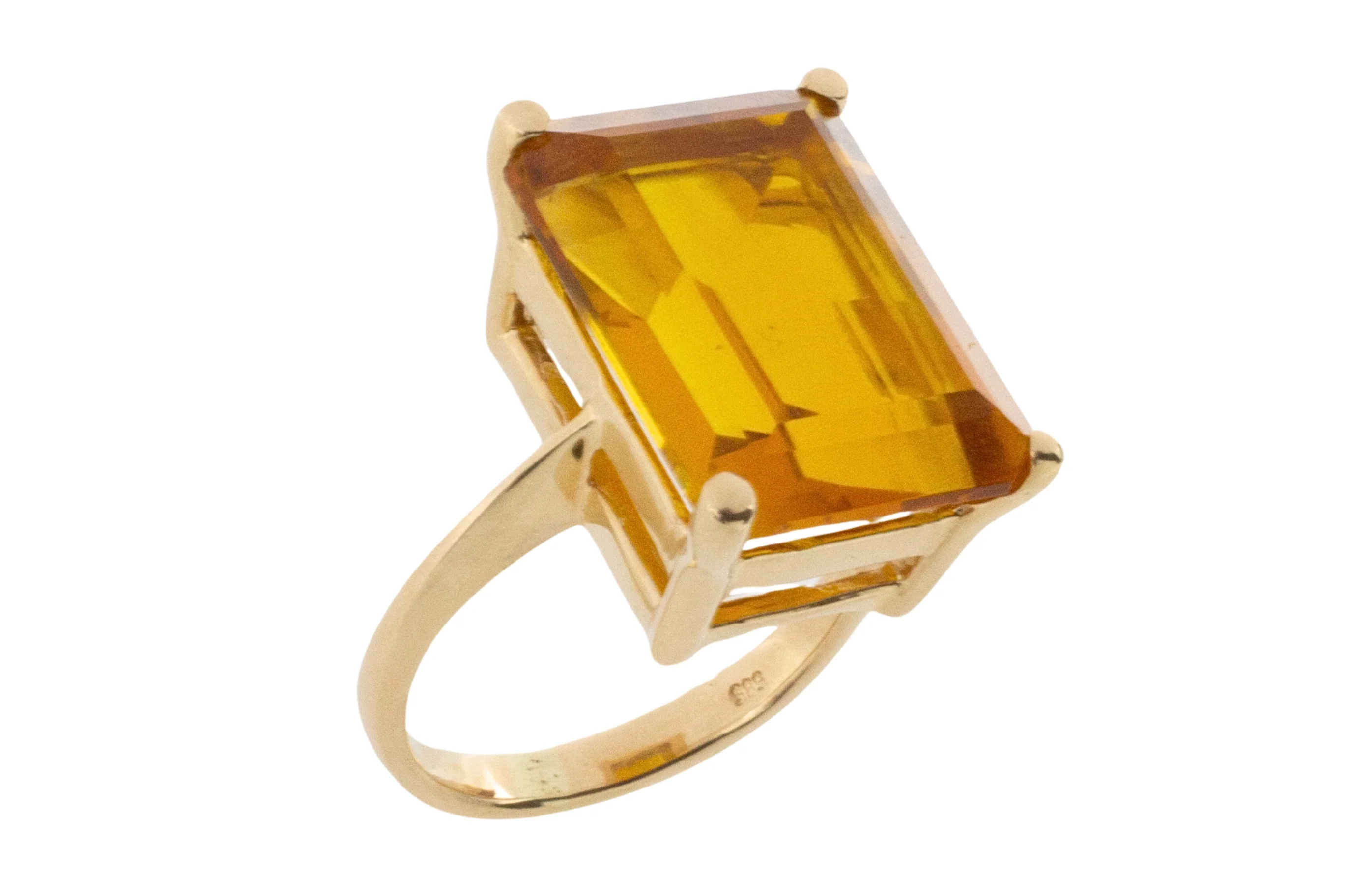 Citrine ring in 14 carat gold - Image 4
