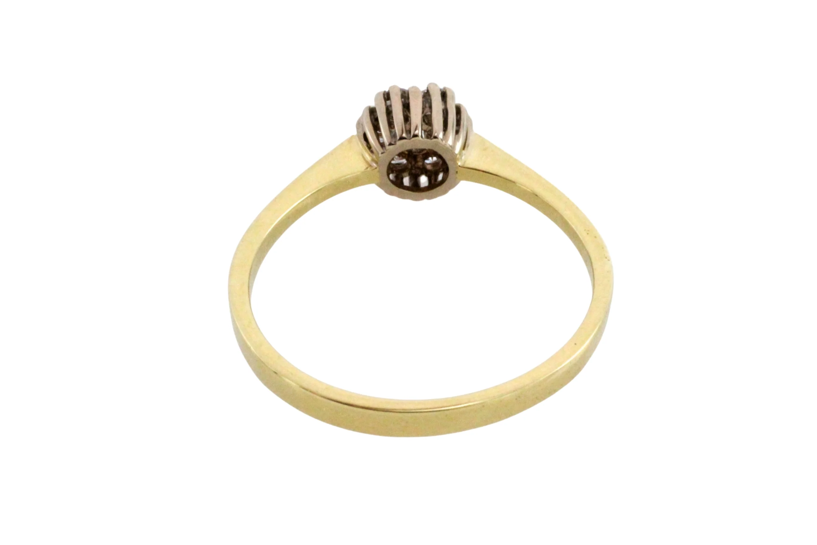 Diamond cluster ring in 14 carat gold - Image 6