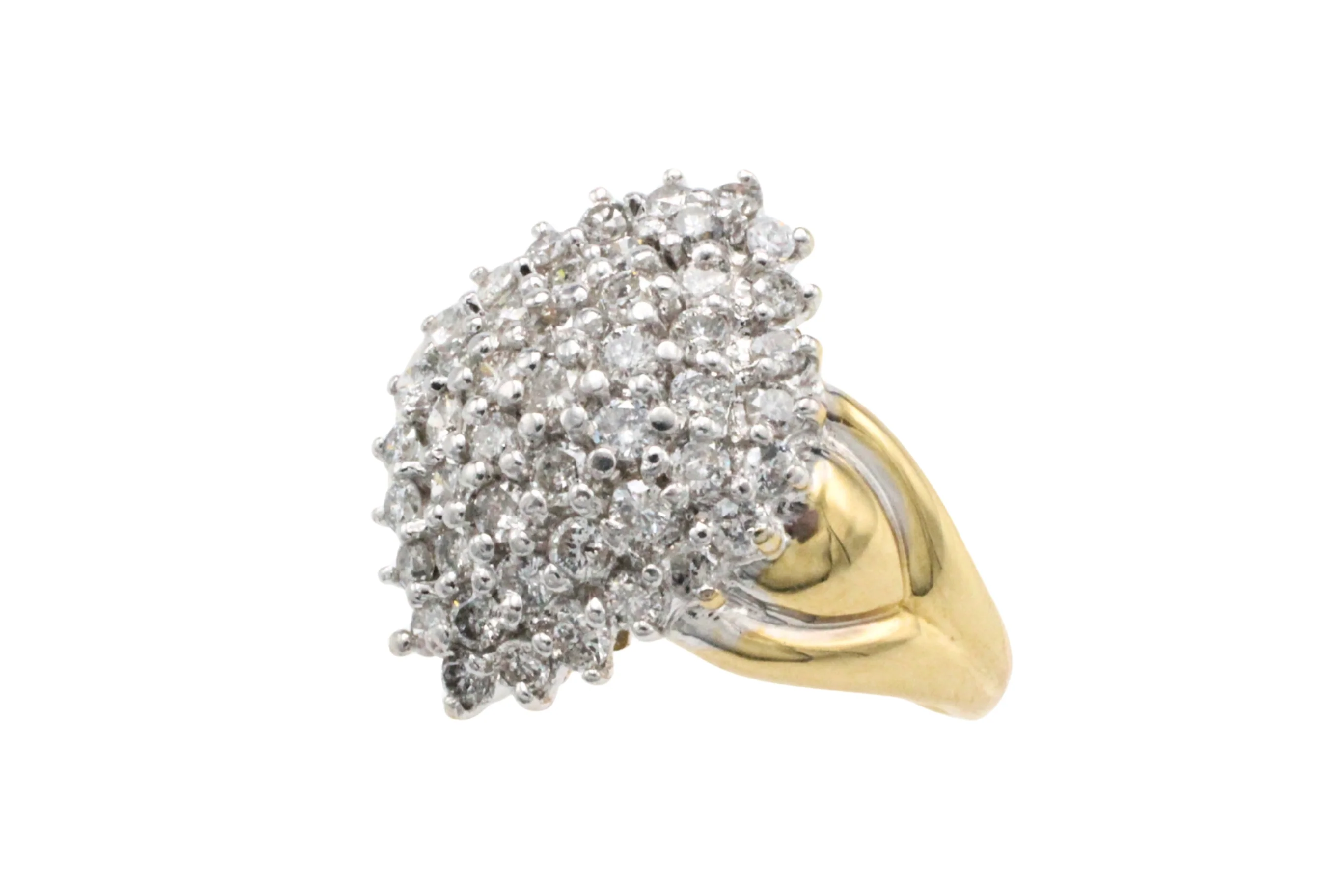 Diamond navette cluster ring in 18 carat gold - Image 4