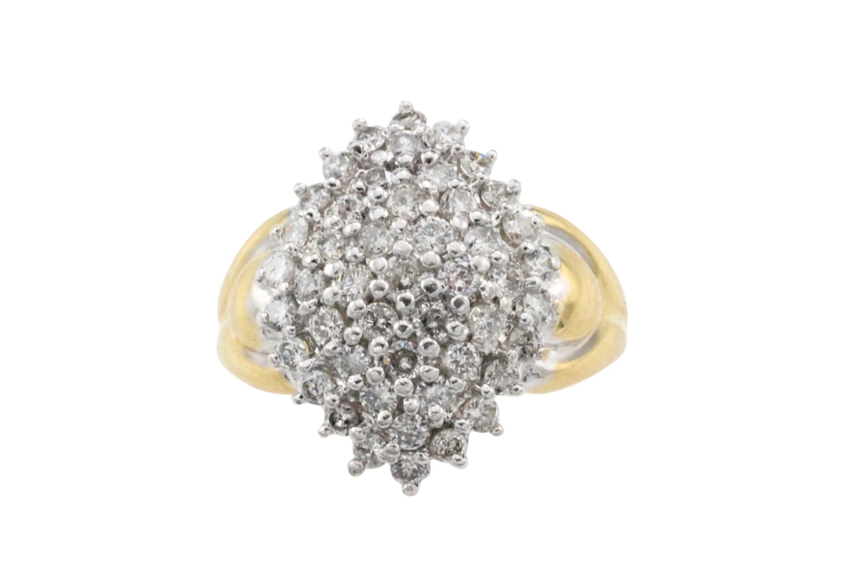 Diamond navette cluster ring in 18 carat gold - Image 5
