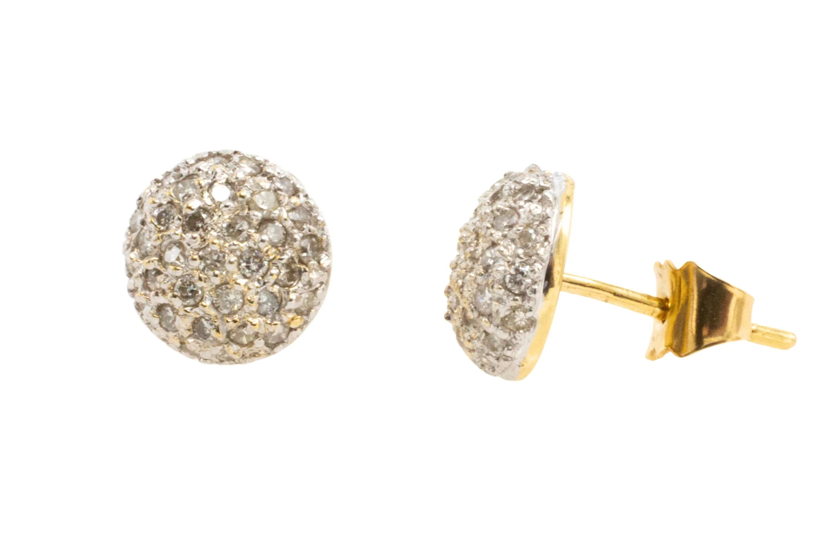 Diamond cluster studs in 18 carat gold - Image 2