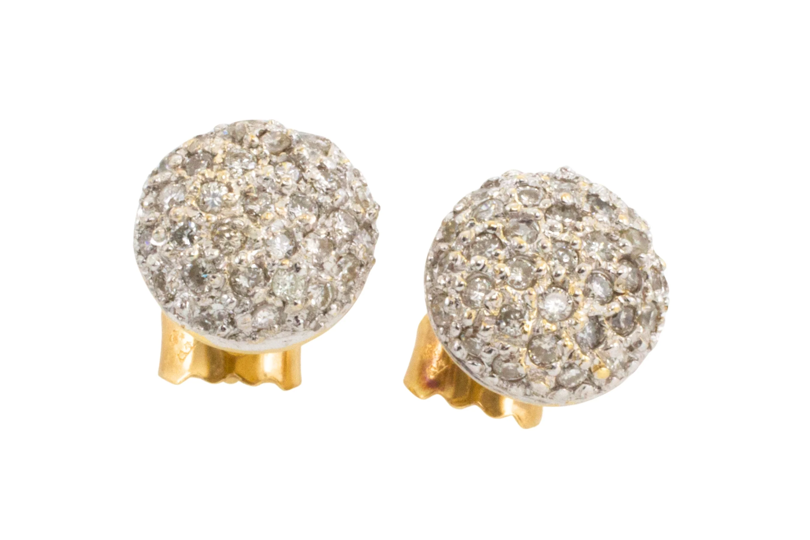 Diamond cluster studs in 18 carat gold - Image 3