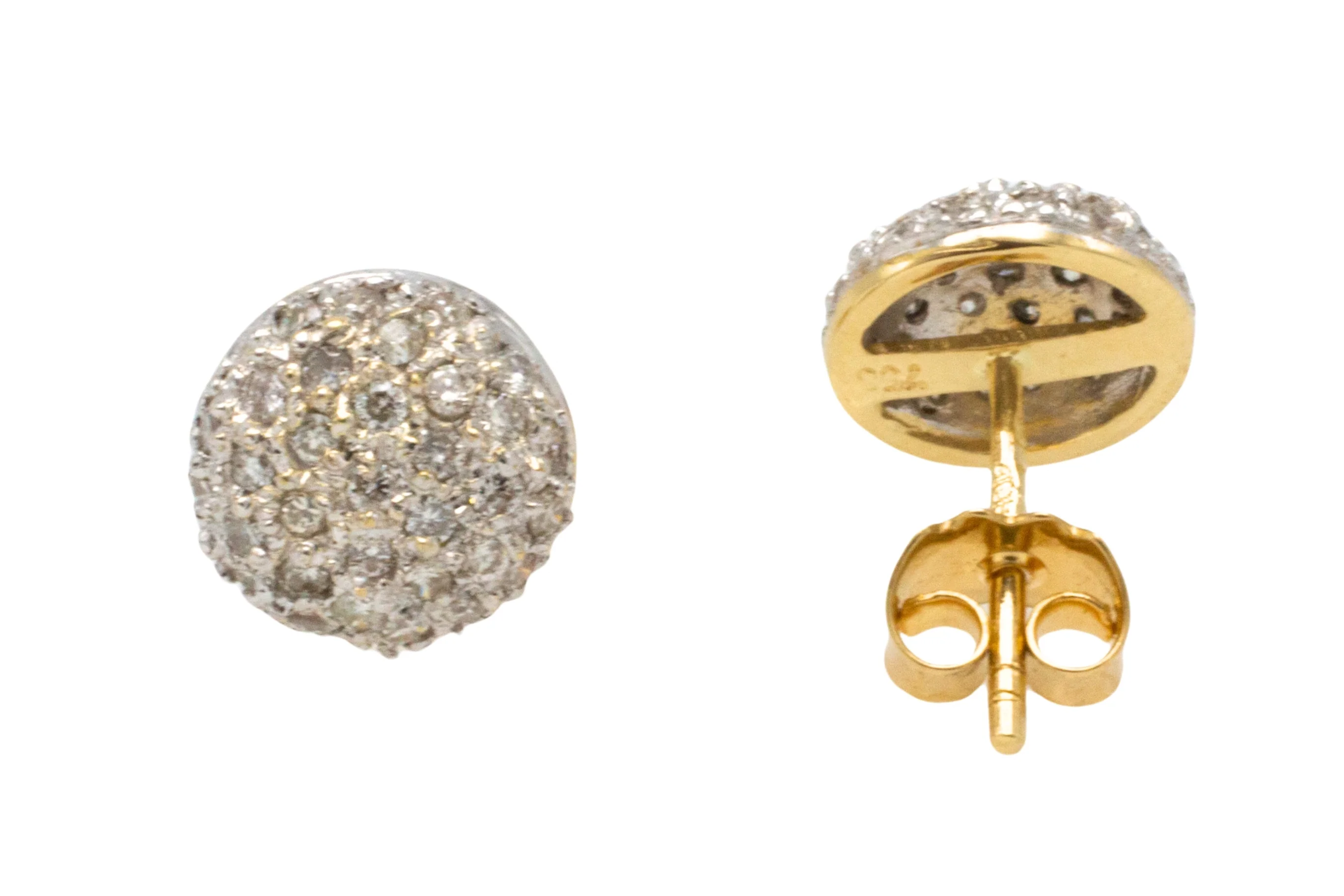 Diamond cluster studs in 18 carat gold - Image 5