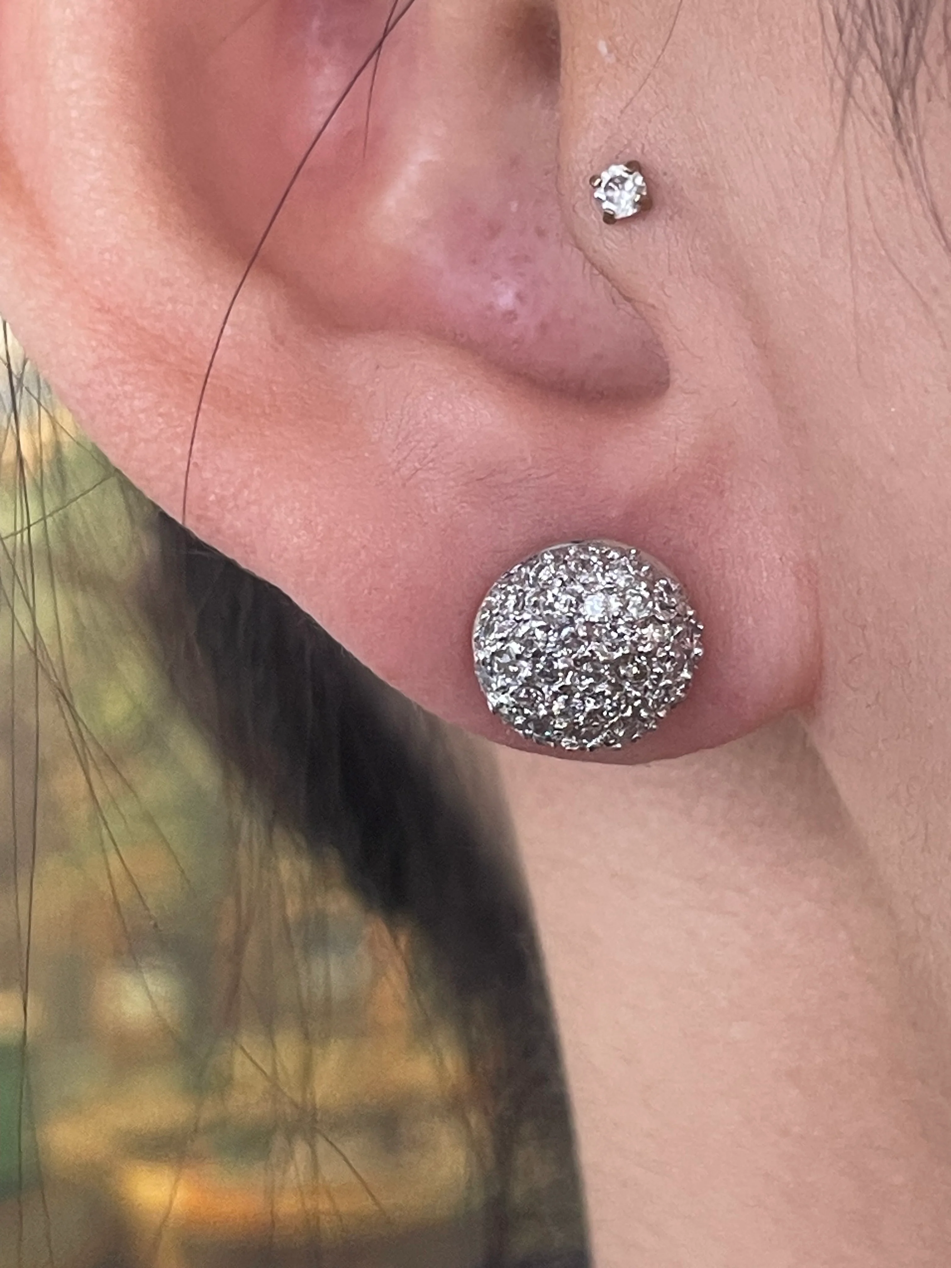 Diamond cluster studs in 18 carat gold - Image 6