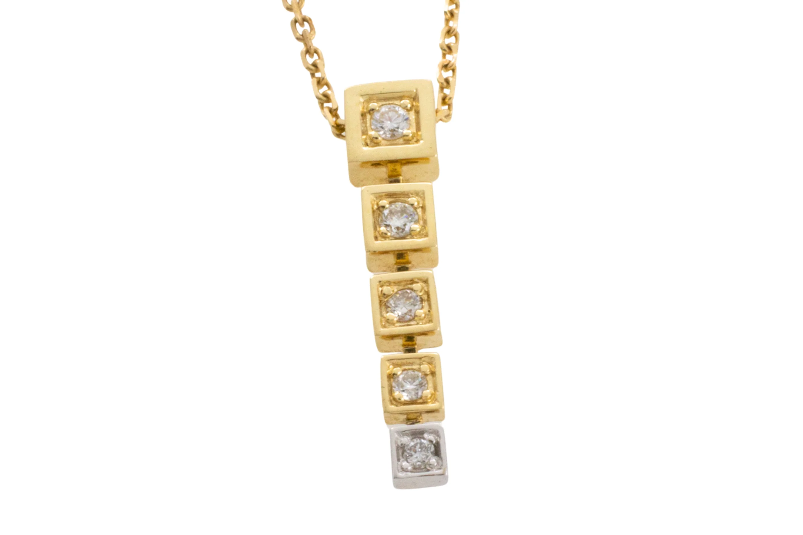 Diamond pendant in 14 carat gold - Image 2