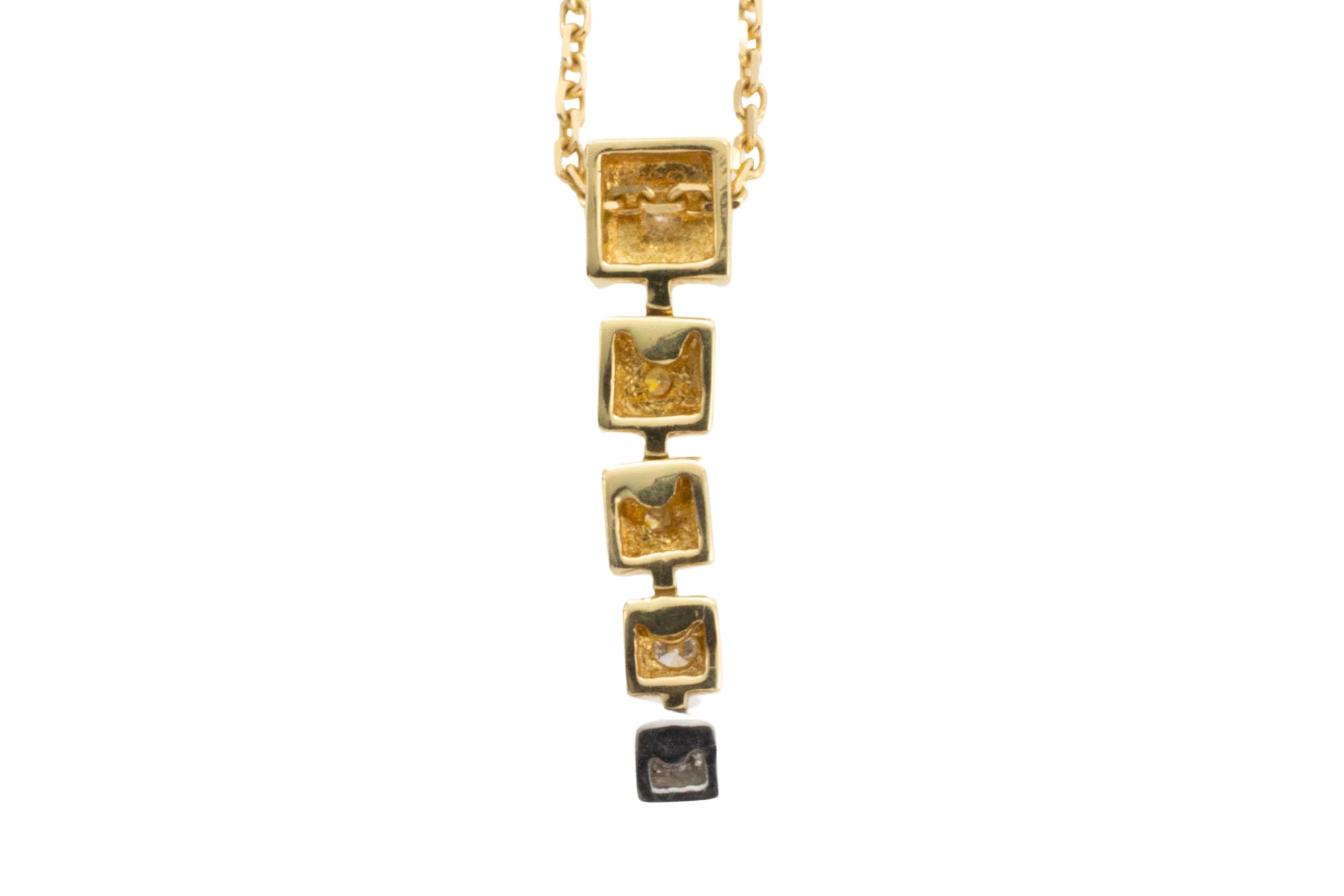 Diamond pendant in 14 carat gold - Image 3