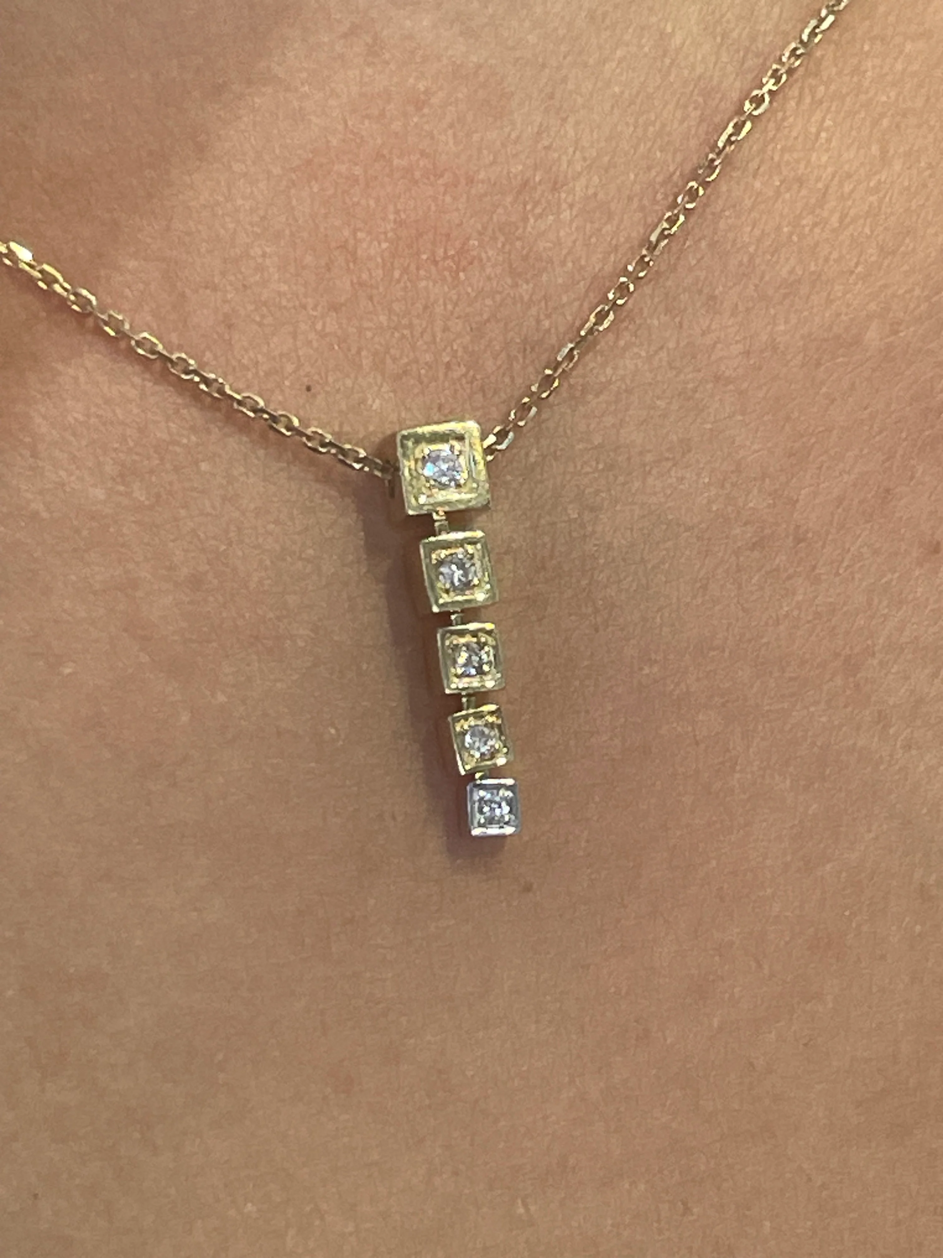 Diamond pendant in 14 carat gold - Image 4