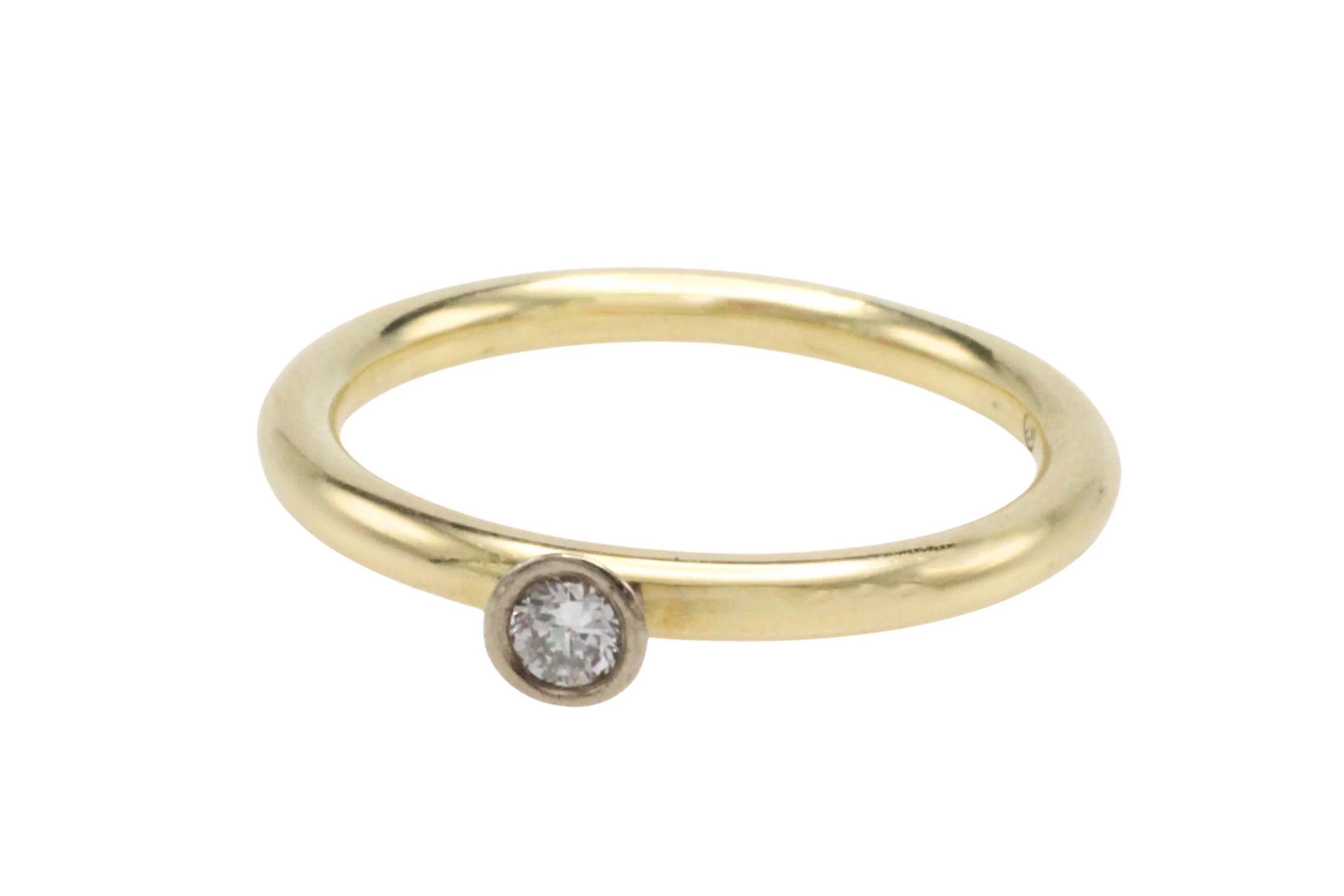 Diamond solitaire ring in 14 carat gold - Image 3