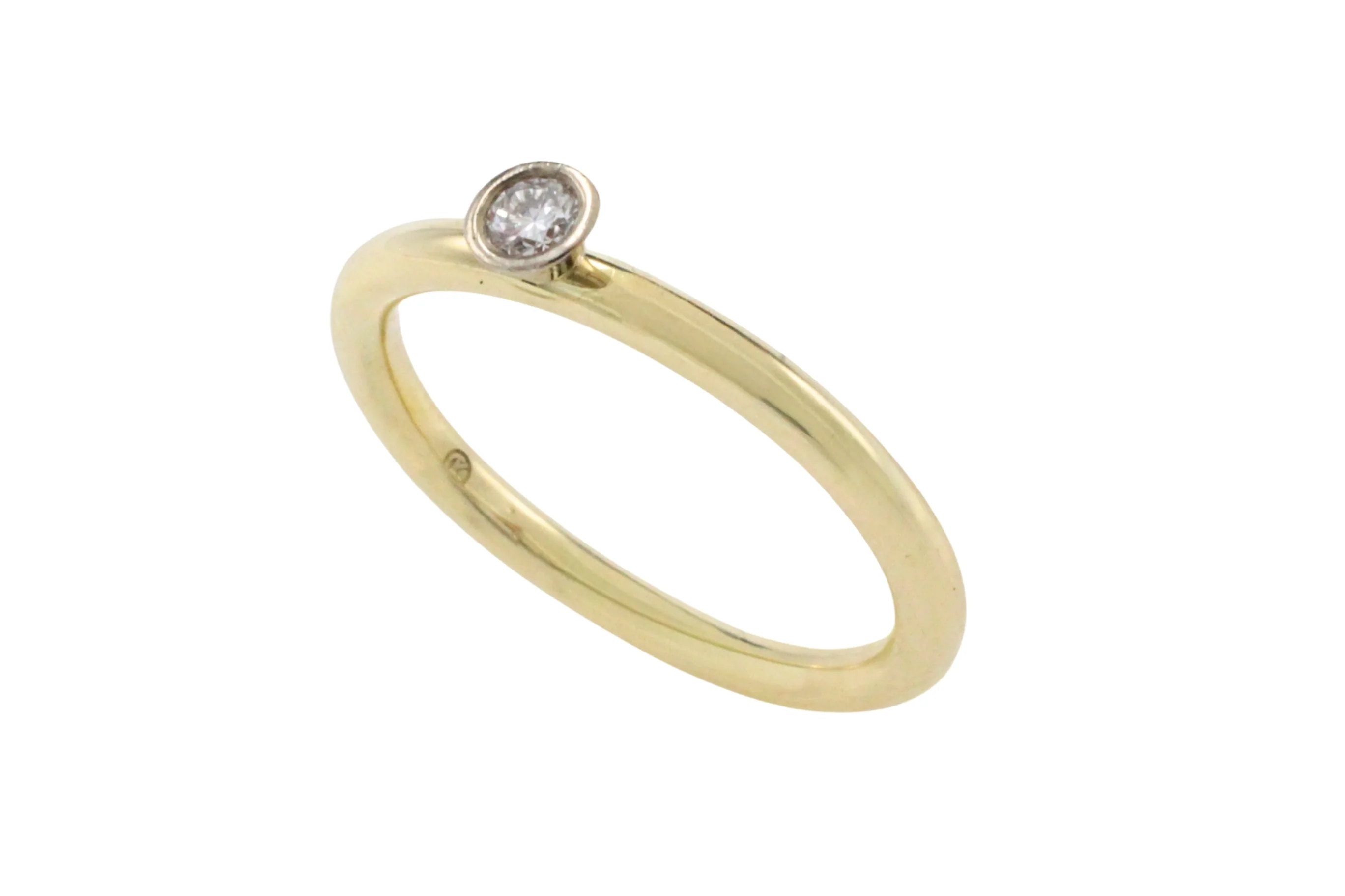 Diamond solitaire ring in 14 carat gold - Image 4