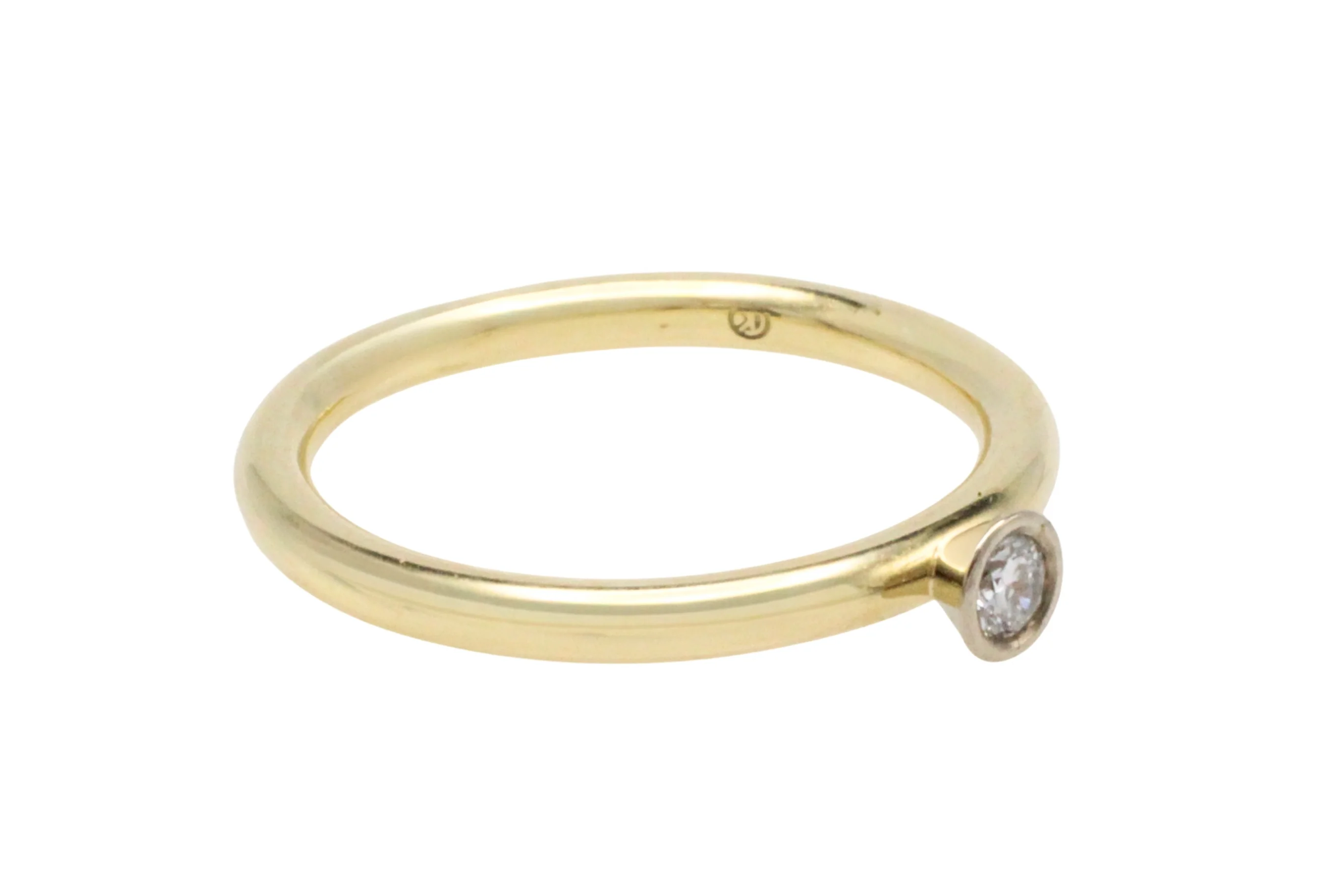 Diamond solitaire ring in 14 carat gold - Image 5