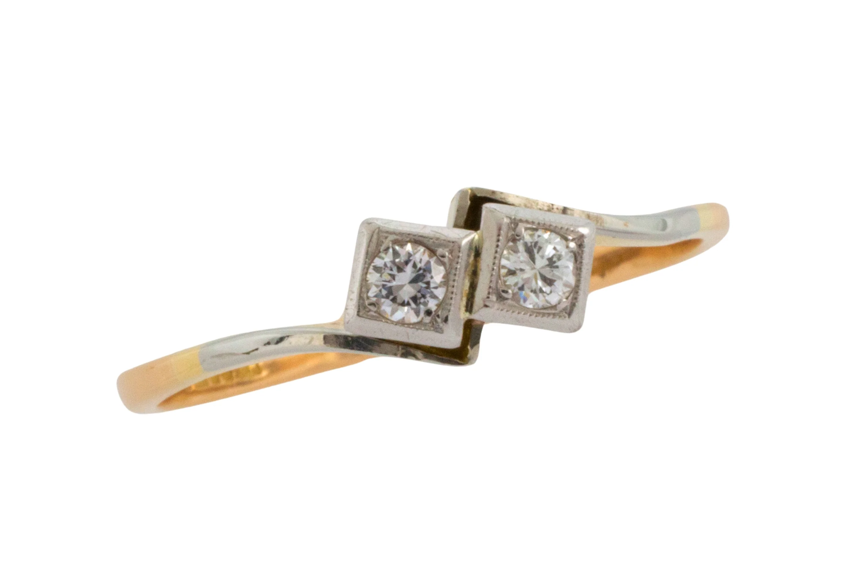 Diamond Toi et Moi ring in 18 carat gold - Image 2