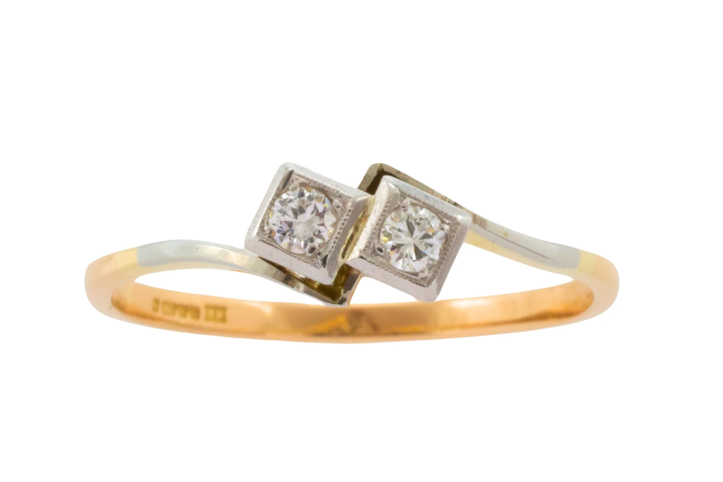 Diamond Toi et Moi ring in 18 carat gold - Image 4