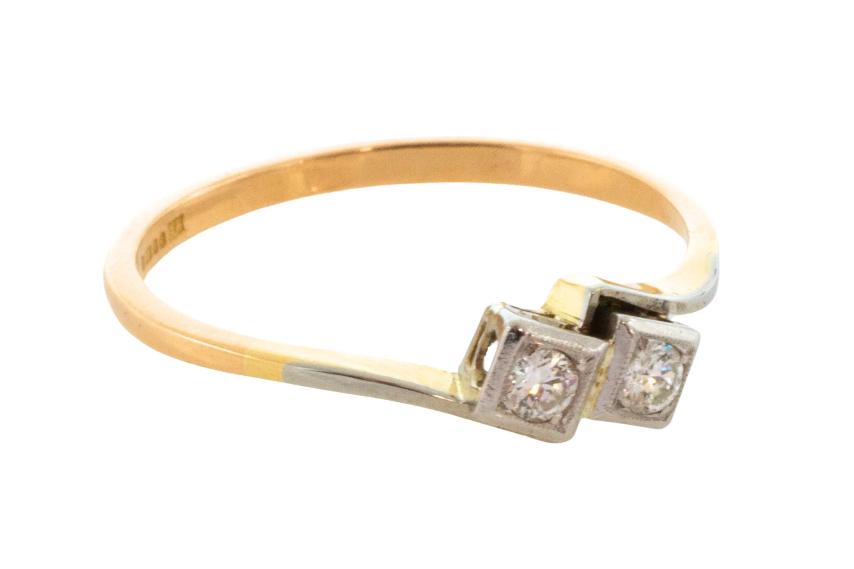 Diamond Toi et Moi ring in 18 carat gold - Image 5