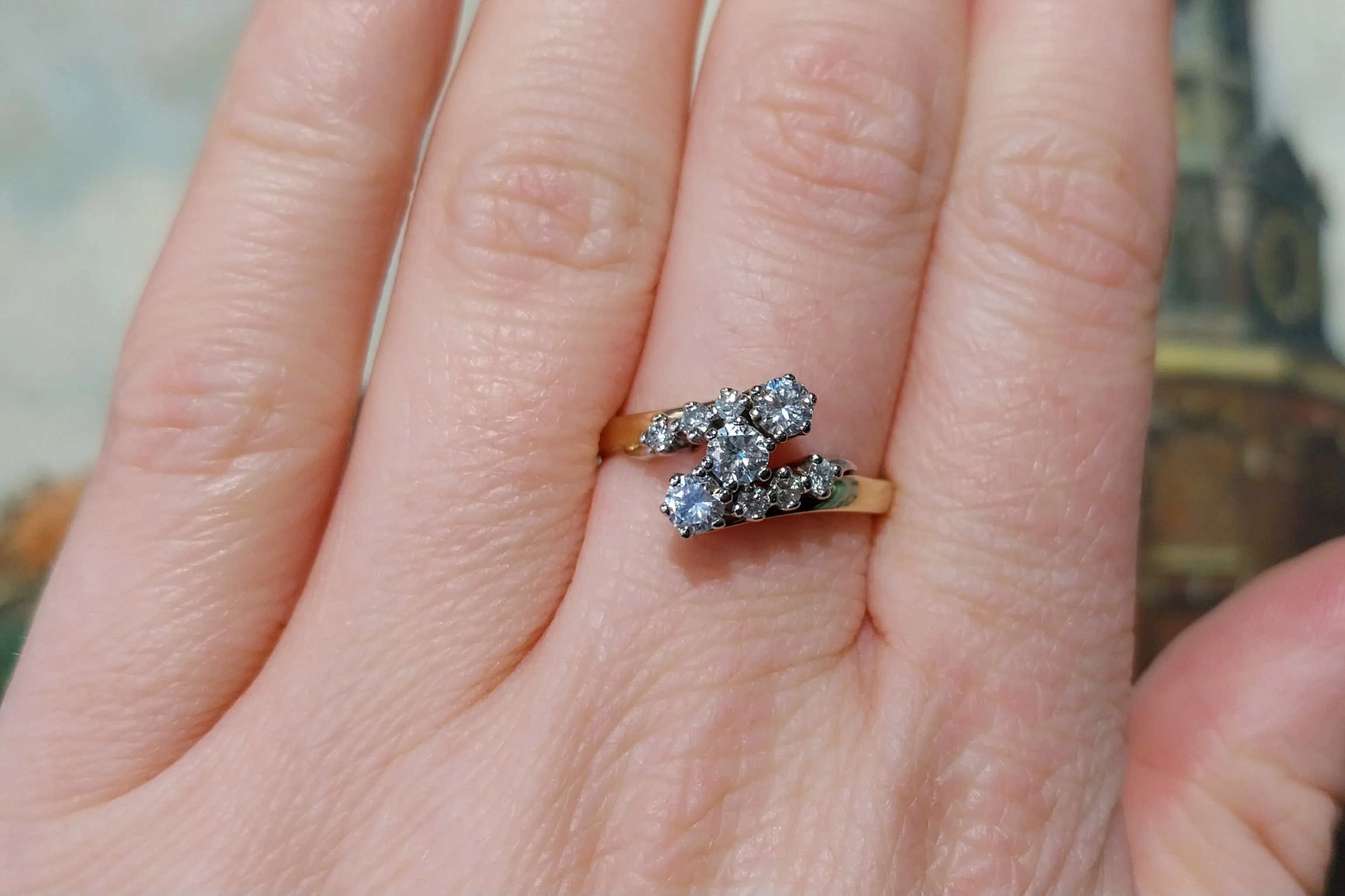 Diamond zig zag ring in 18 carat gold - Image 7