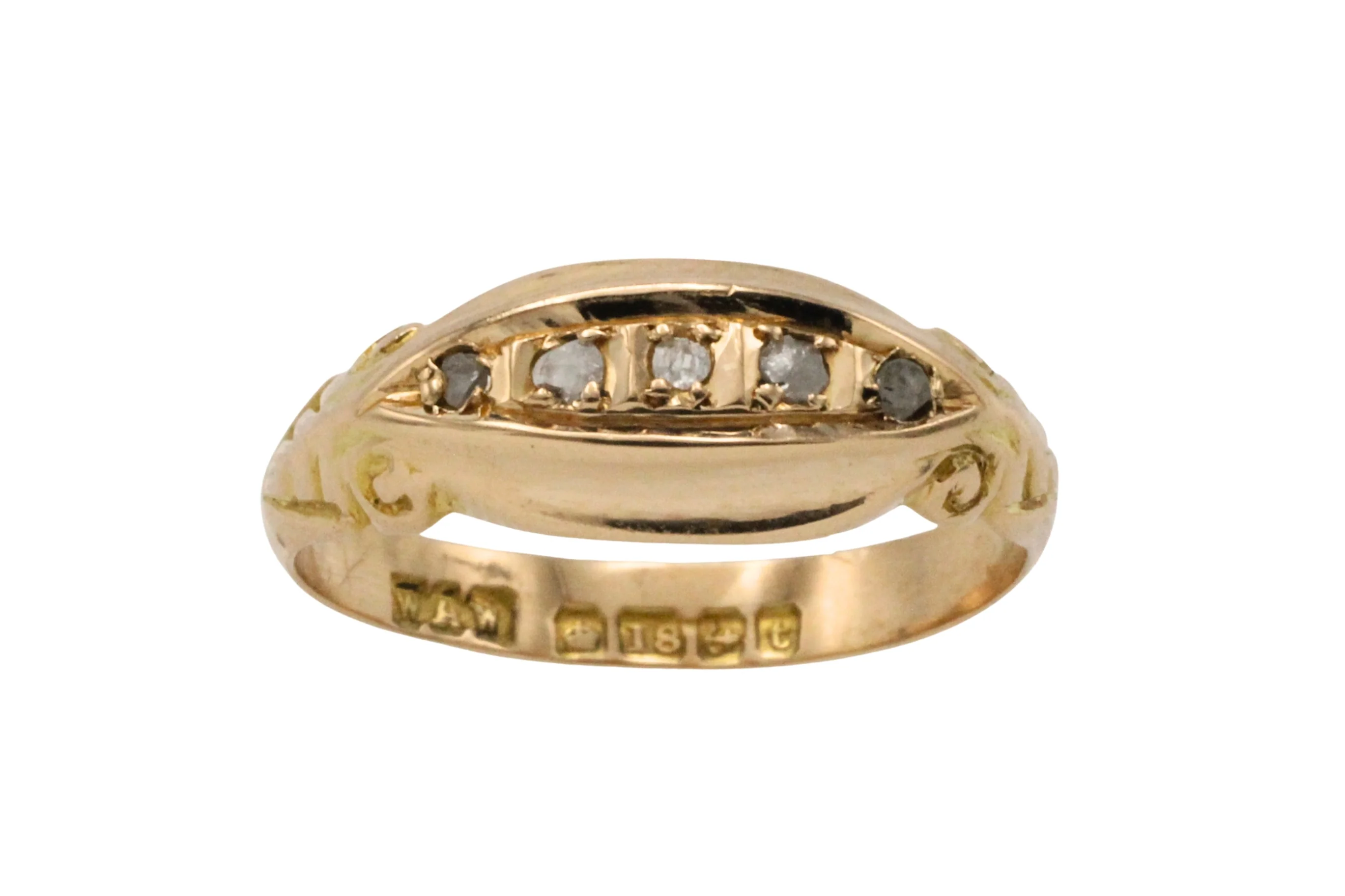 Edwardian rose cut diamond ring from 1918 - Image 2