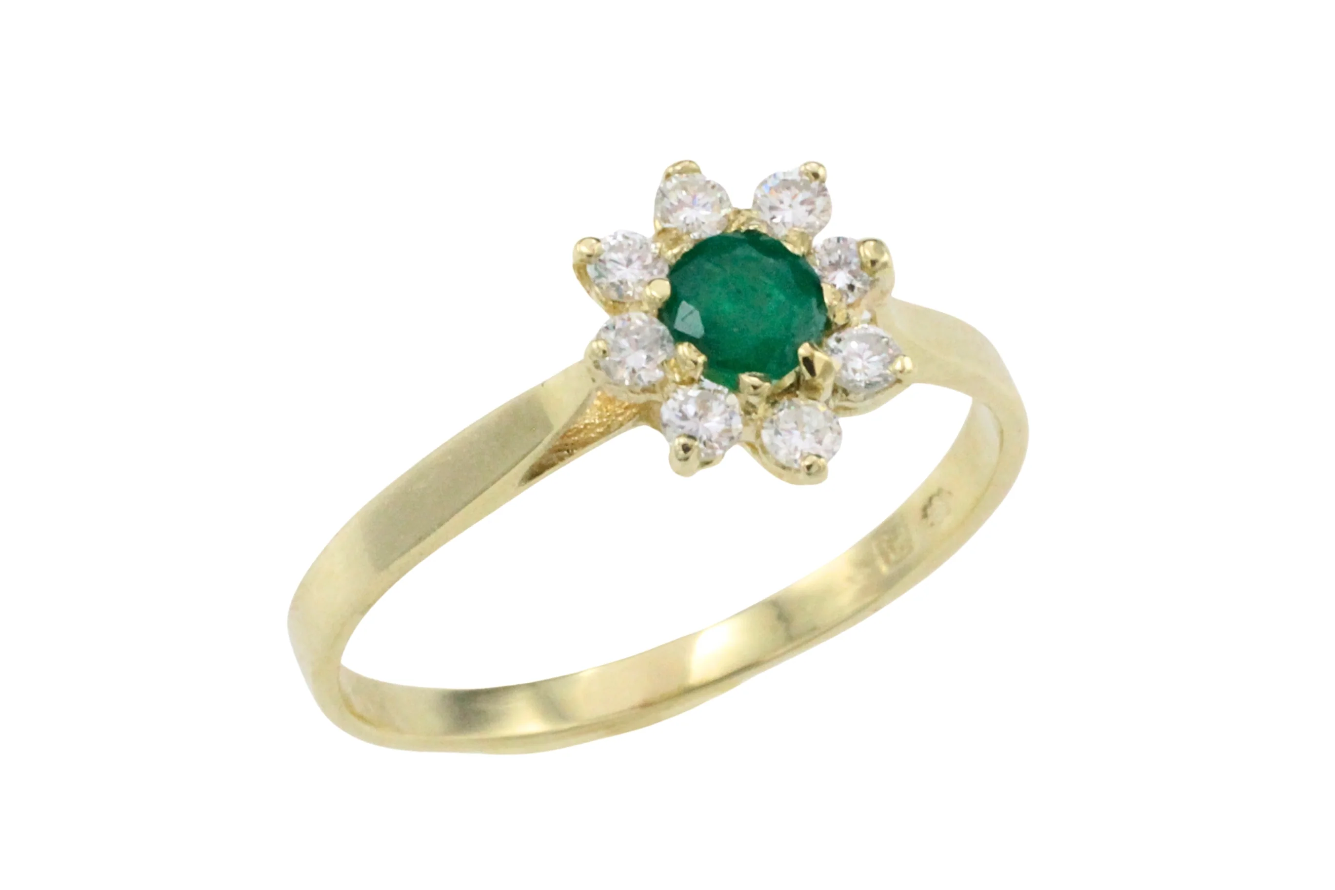 Emerald and diamond cluster ring - Image 3
