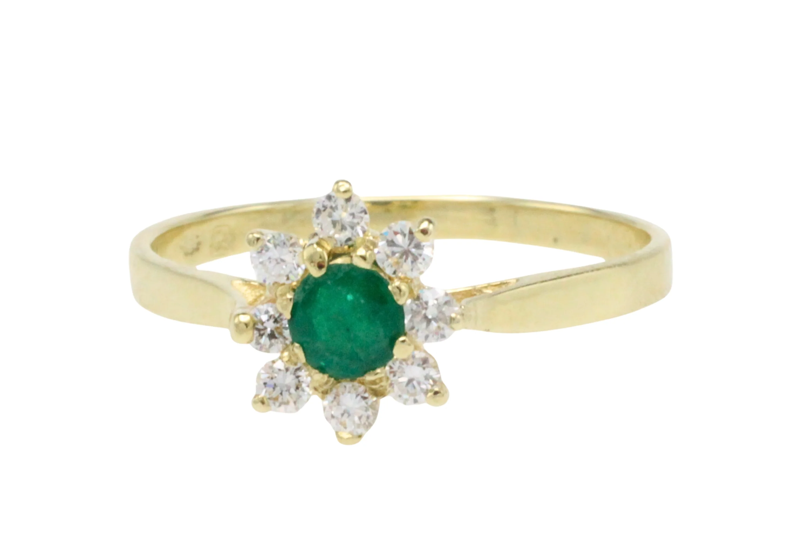 Emerald and diamond cluster ring - Image 4
