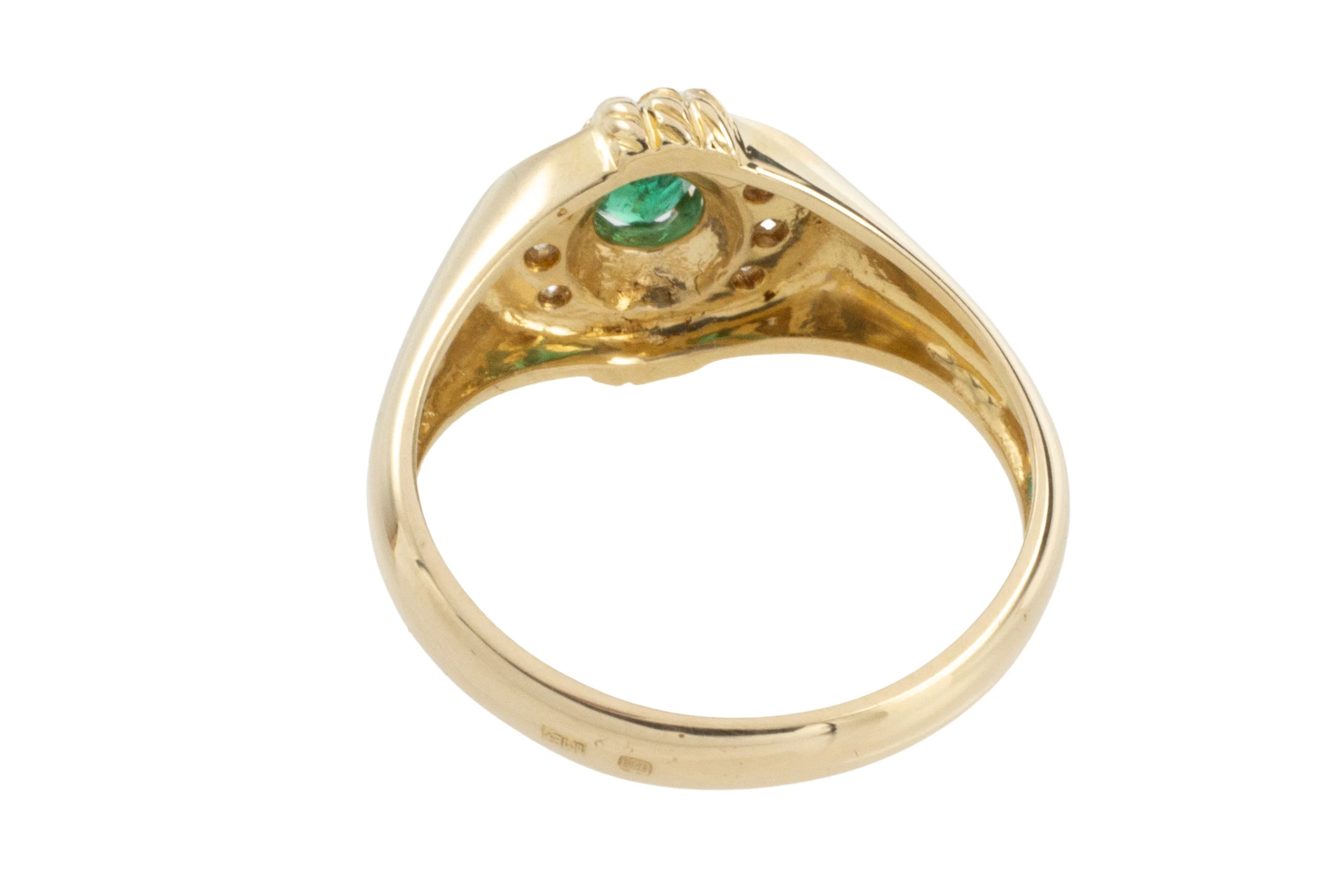 Emerald and diamond ring in 18 carat gold - Image 5