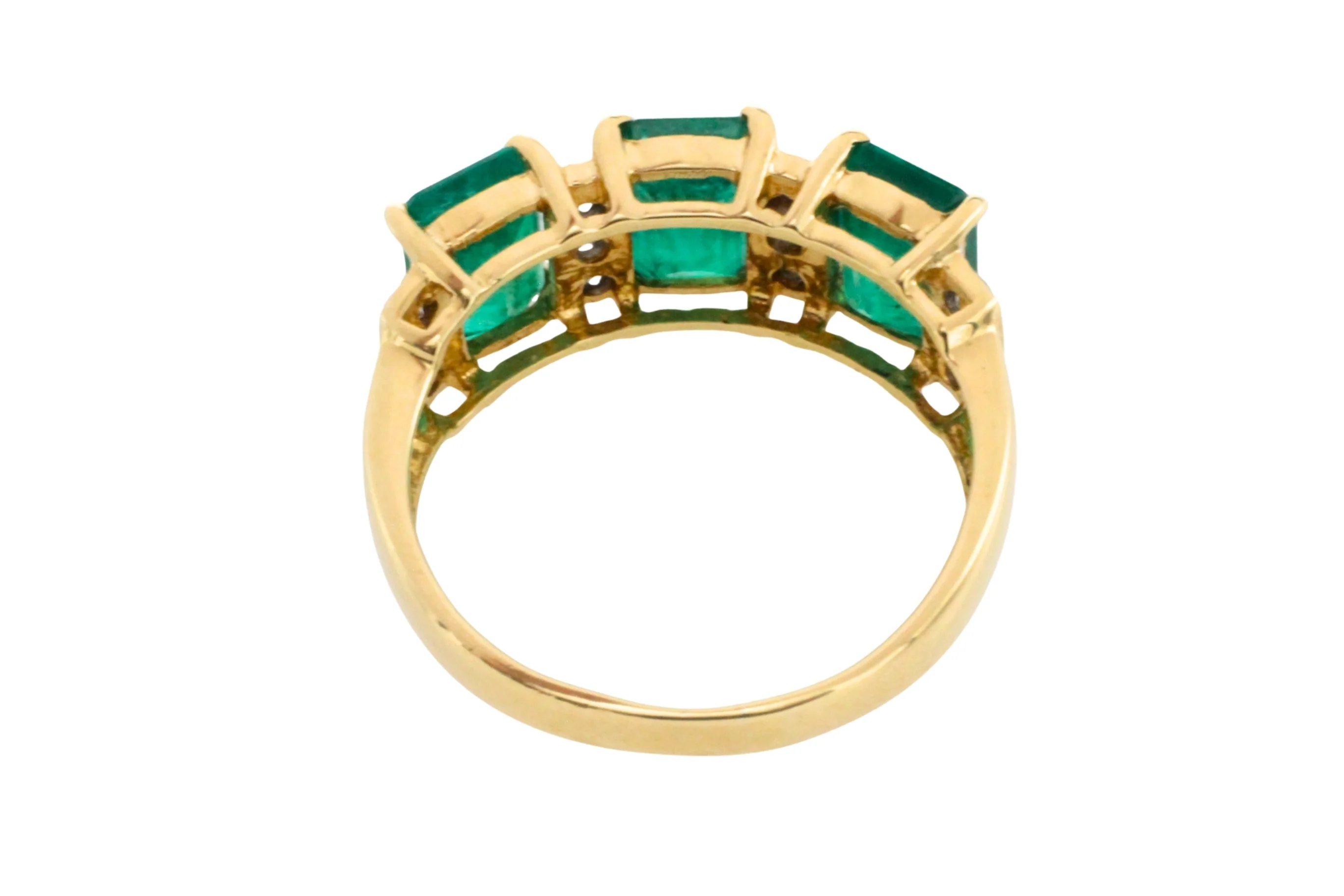 Emerald and diamond ring in 18 carat gold - Image 7