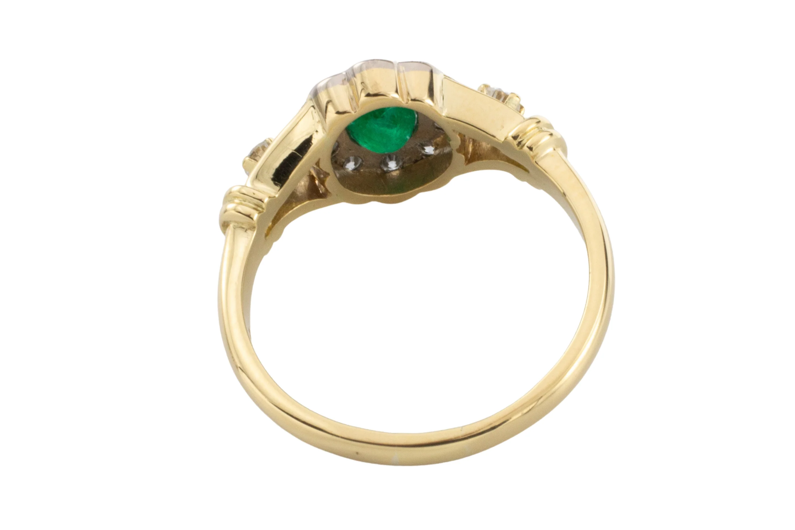 Emerald and diamond ring in 18 carat gold - Image 5